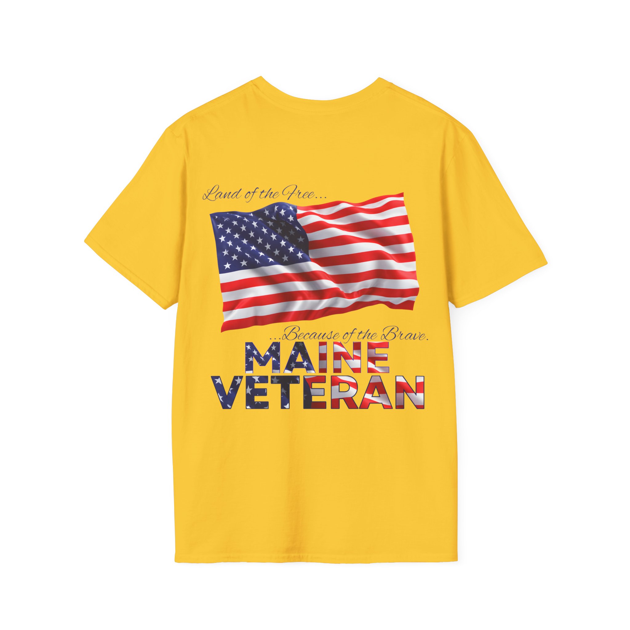 Maine Veteran T-Shirt — Proud American Flag Military Tribute - Image 13