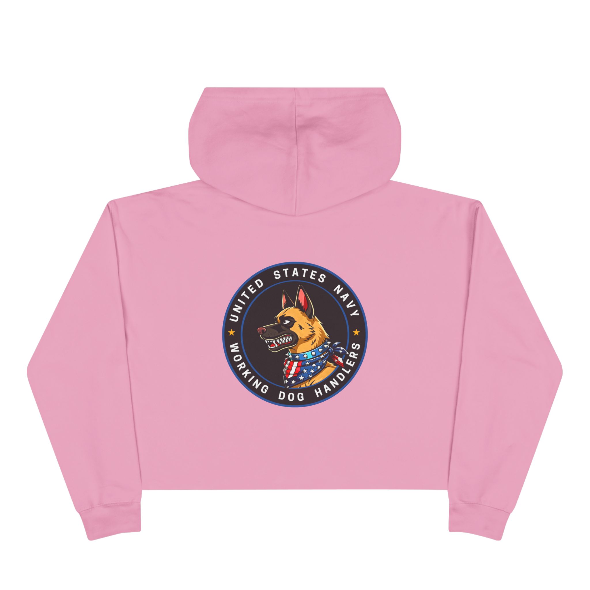 Crop Hoodie — U.S. Navy Working Dog Handler Emblem