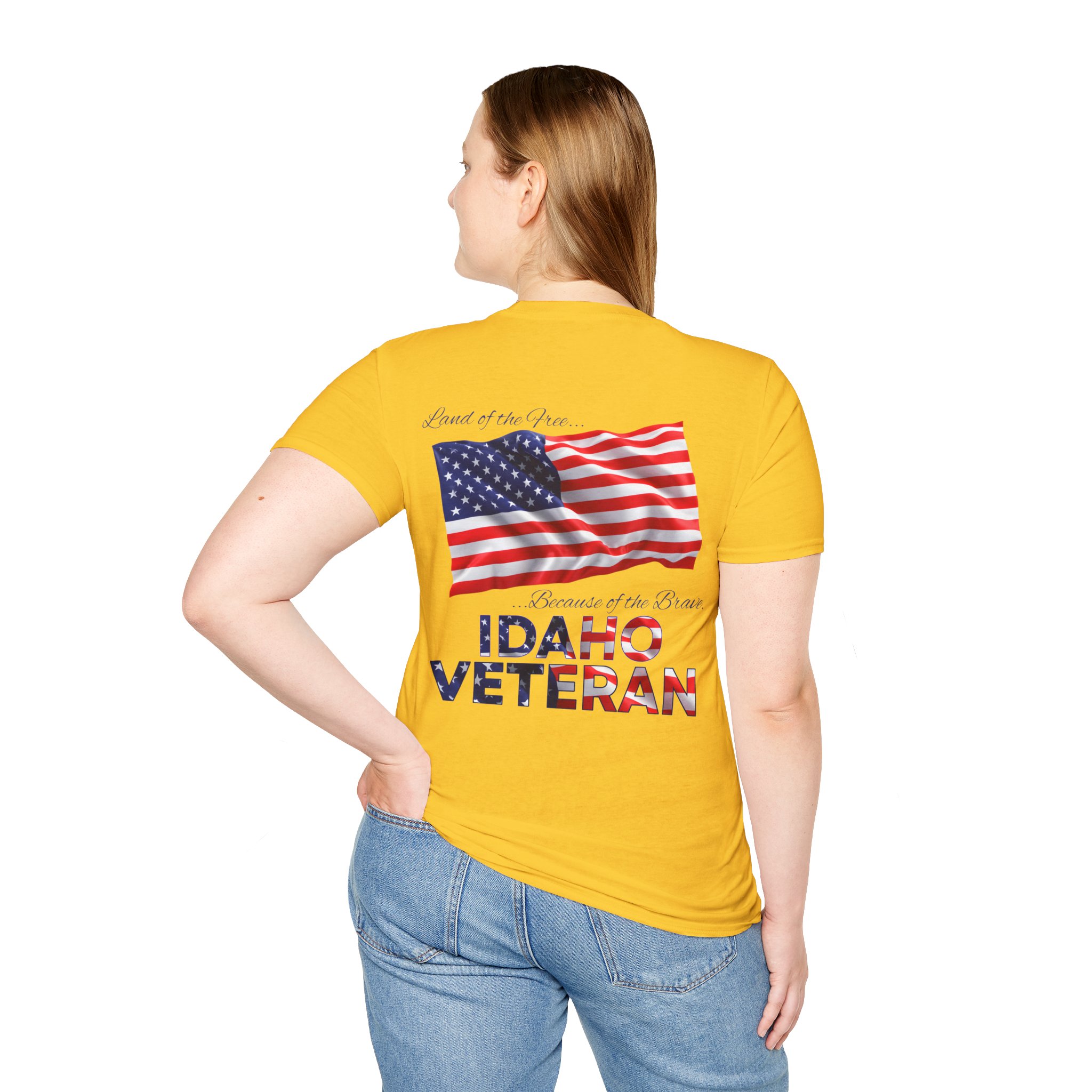 Idaho Veteran T-Shirt — Proud American Flag Military Tribute - Image 18