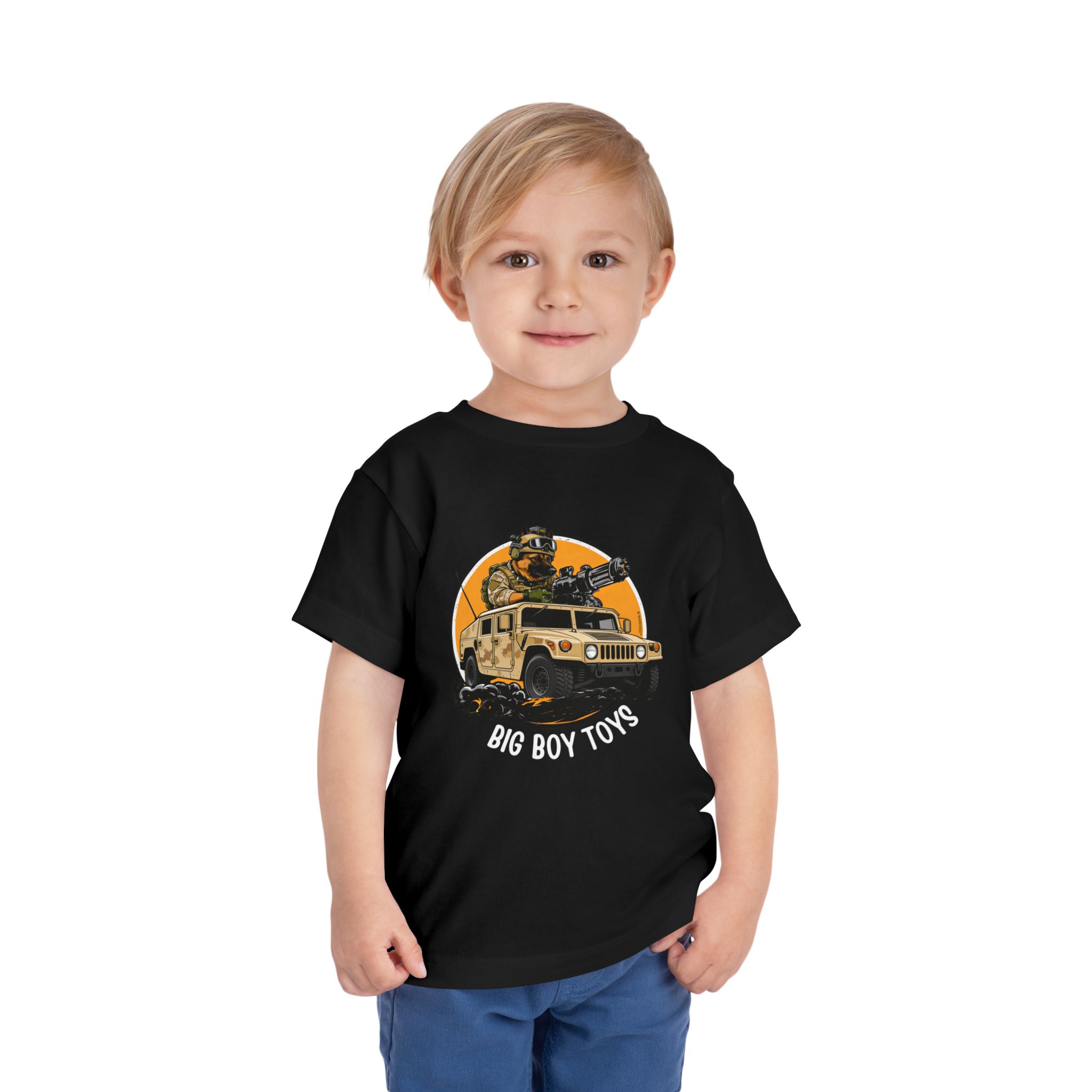 Toddlers' Adventure Tee — "Big Boy Toys" U.S. Marines Humvee & Driver Graphic - Image 7
