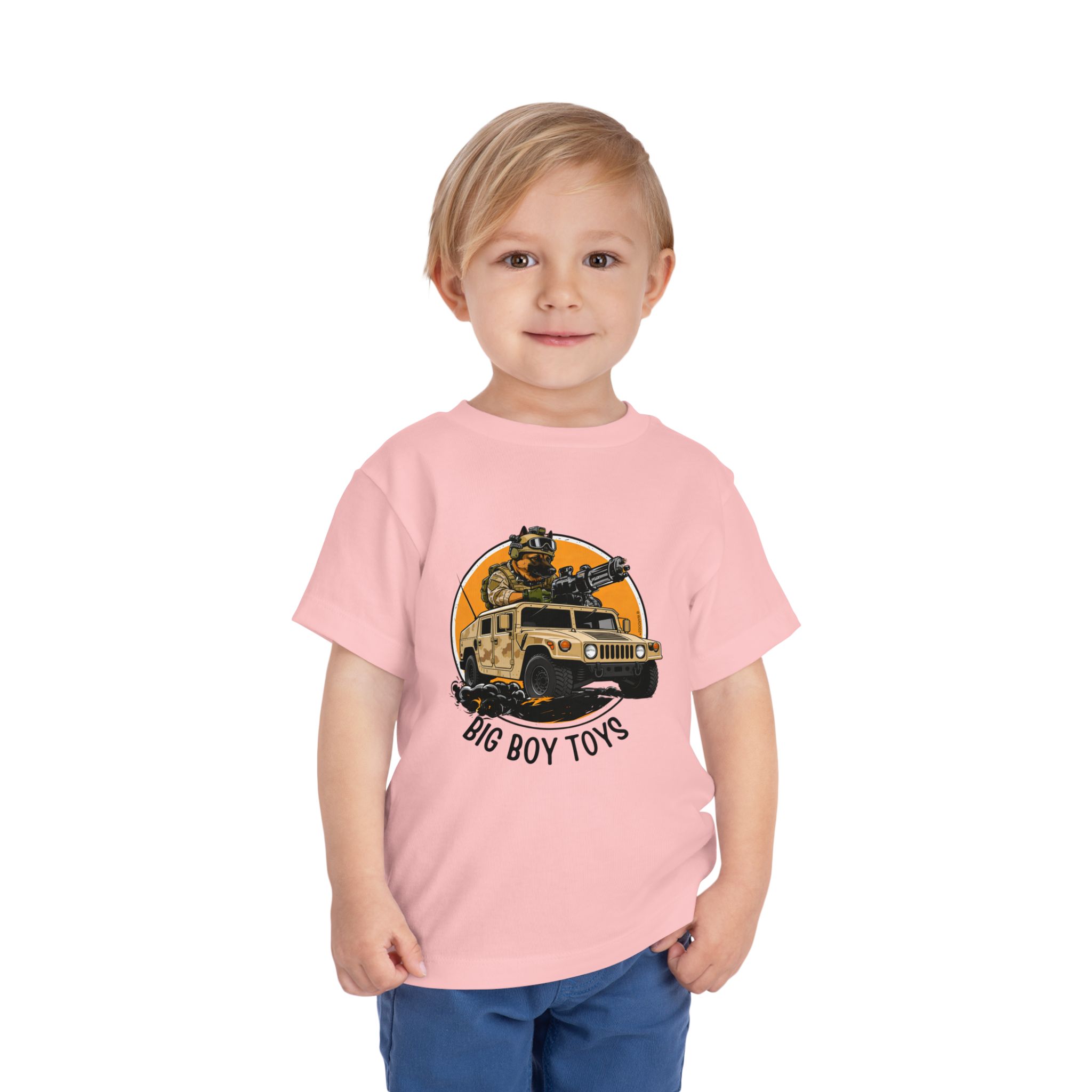Toddlers' Adventure Tee — "Big Boy Toys" U.S. Marines Humvee & Driver Graphic - Image 14