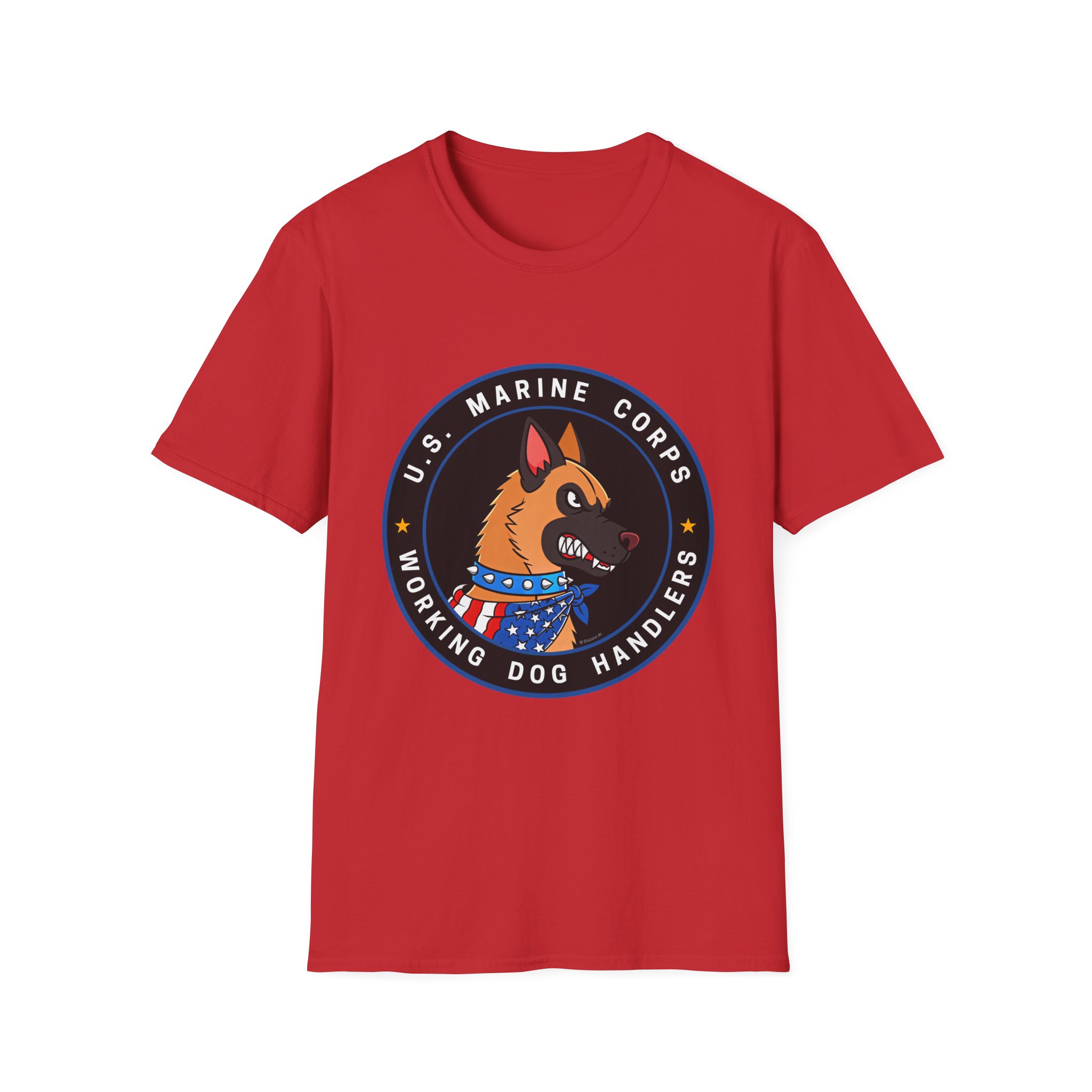 U.S. Marine Corps Working Dog Handlers T-Shirt - circle/front - Image 12