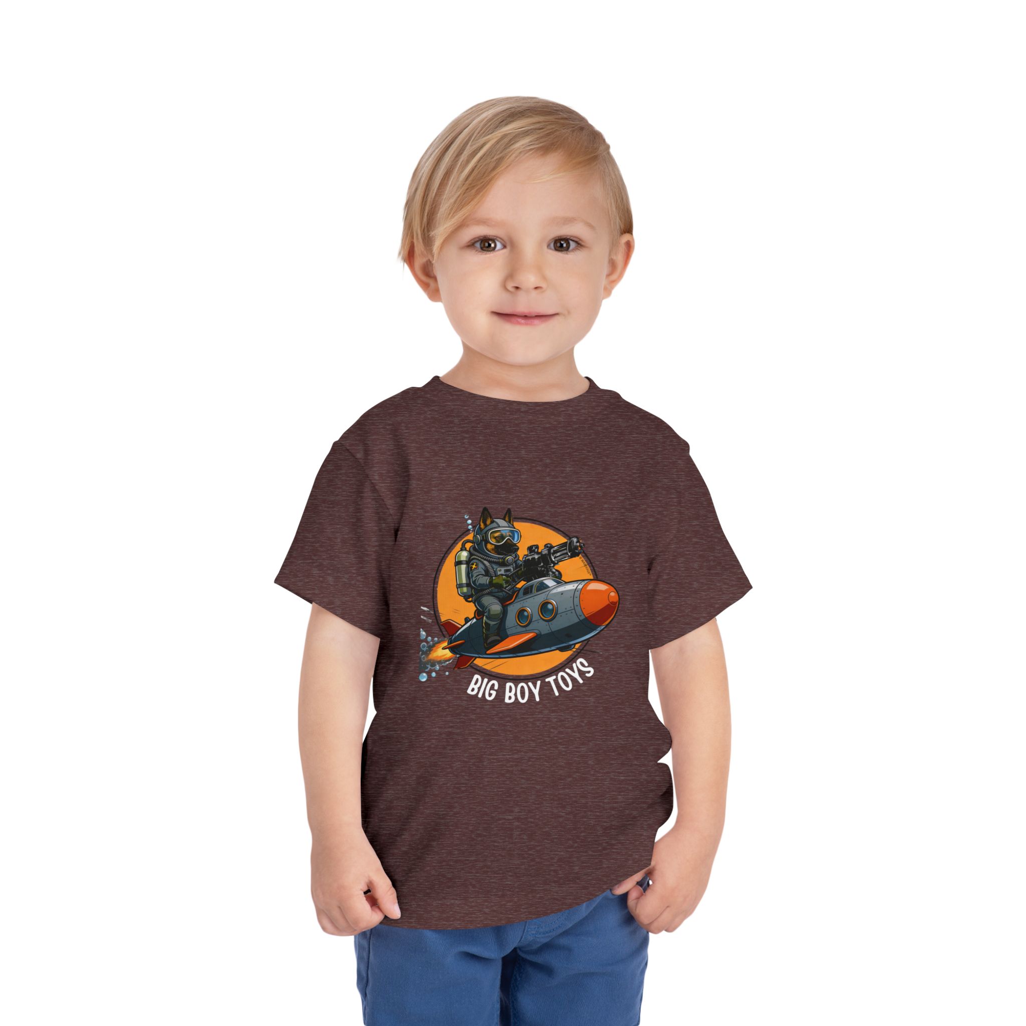 Toddler Tee — Big Boy Toys Submarine Pilot Dog Graphic Shirt - Image 16