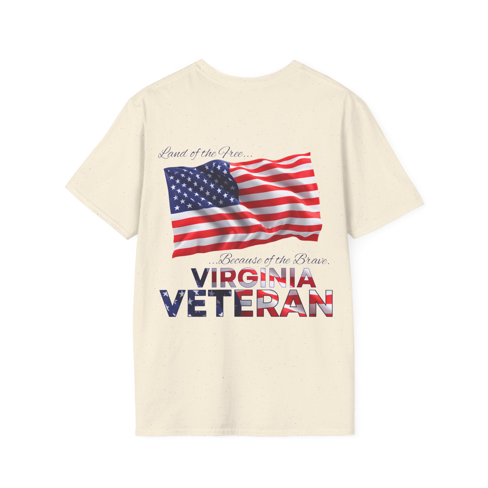 Virginia Veteran T-Shirt — Home of the Brave American Flag Memorial Tee - Image 6