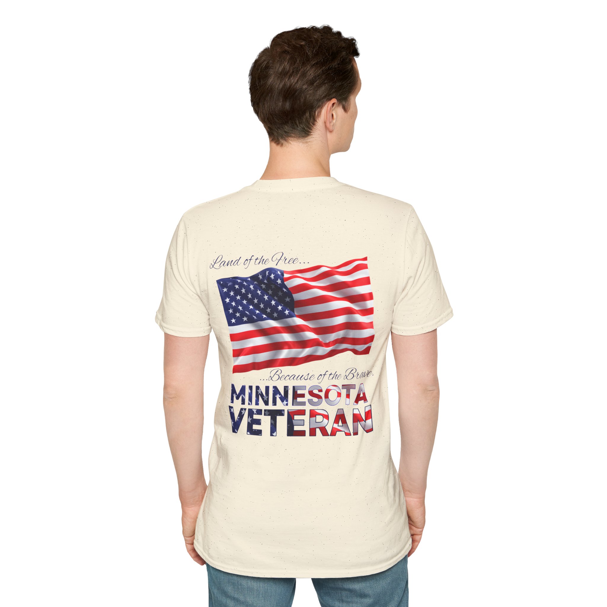 Minnesota Veteran T-Shirt — Home of the Brave American Flag Memorial Tee - Image 11