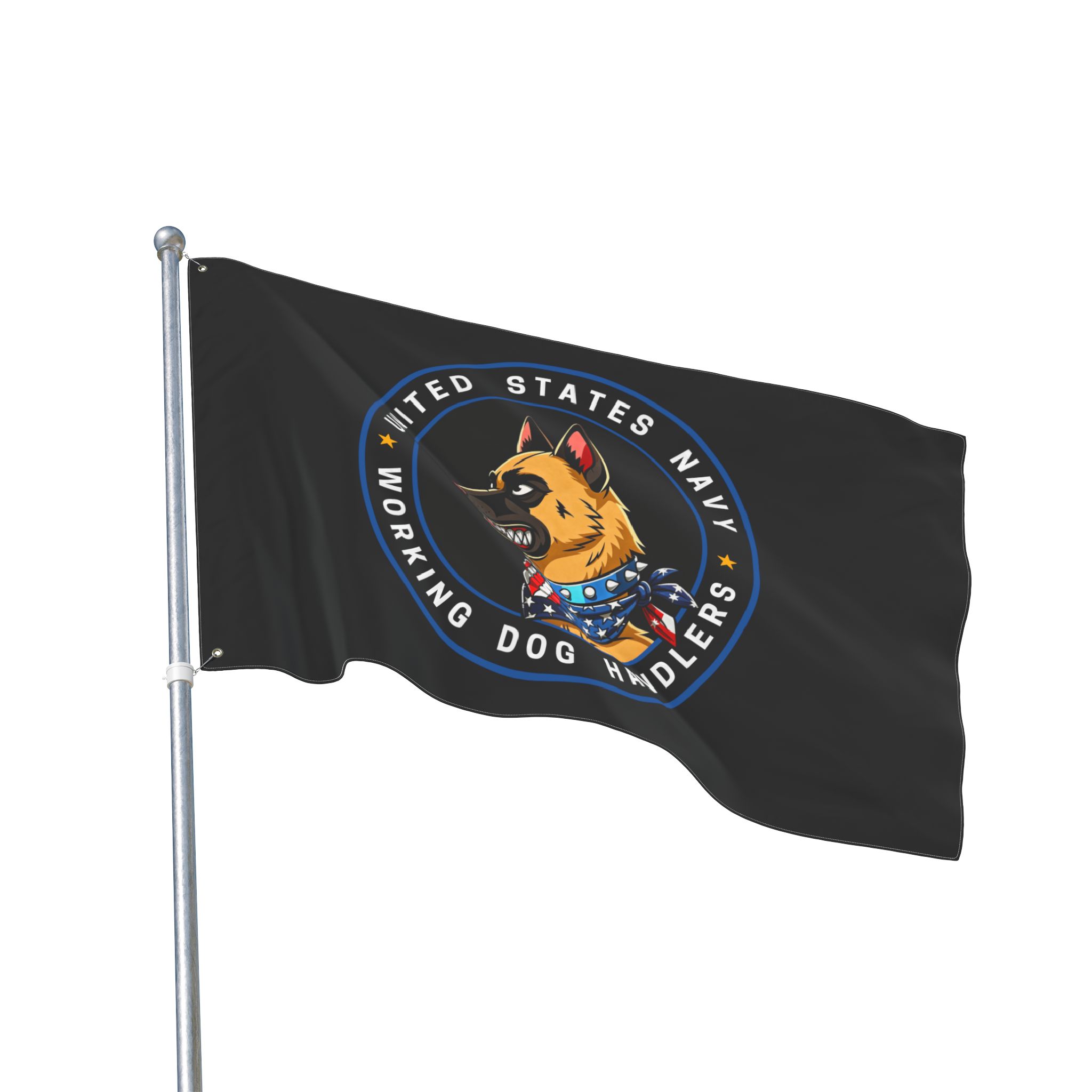 United States Navy Working Dog Handlers Flag — Double-Sided Military K9 Banner - Image 8