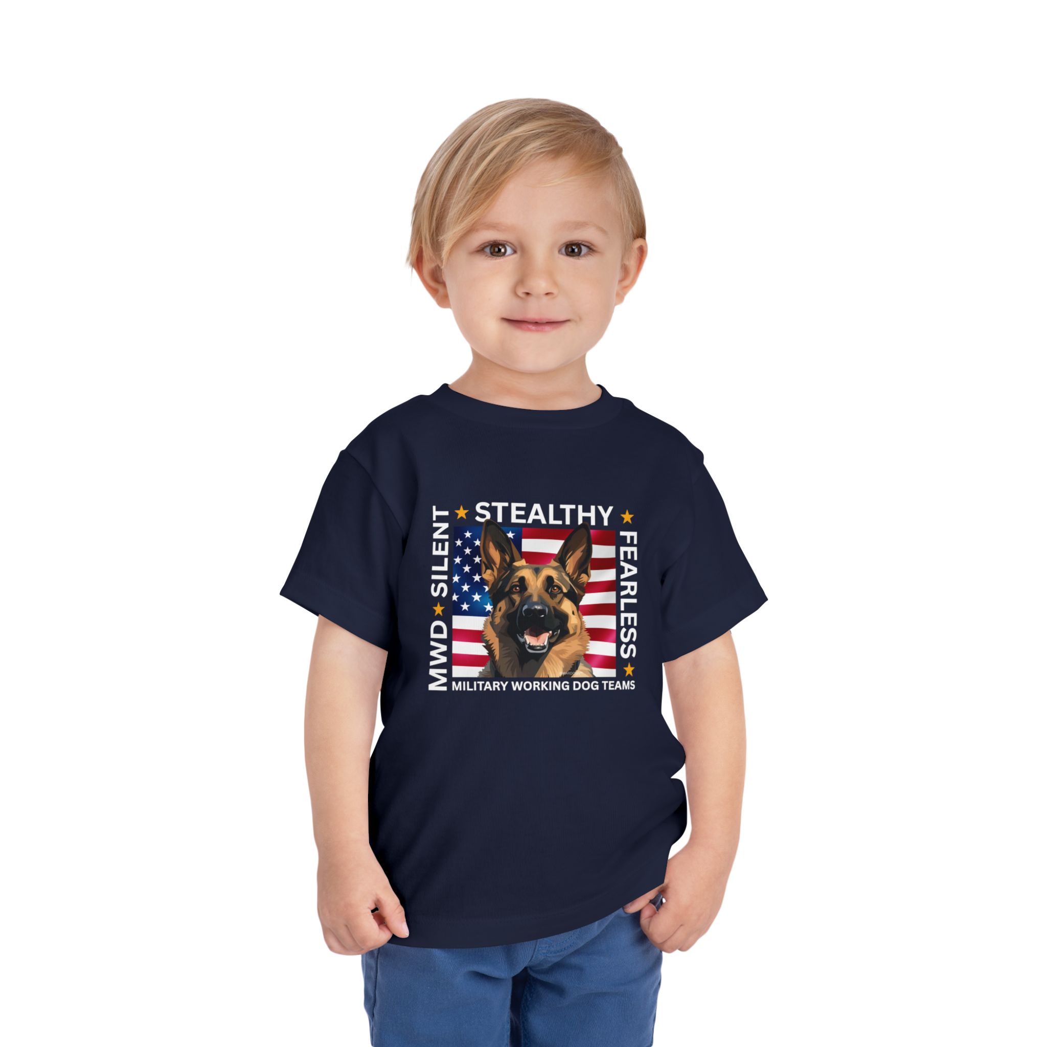 Patriotic German Shepherd Toddler Tee - USA Flag Puppy Kids Shirt - Image 17