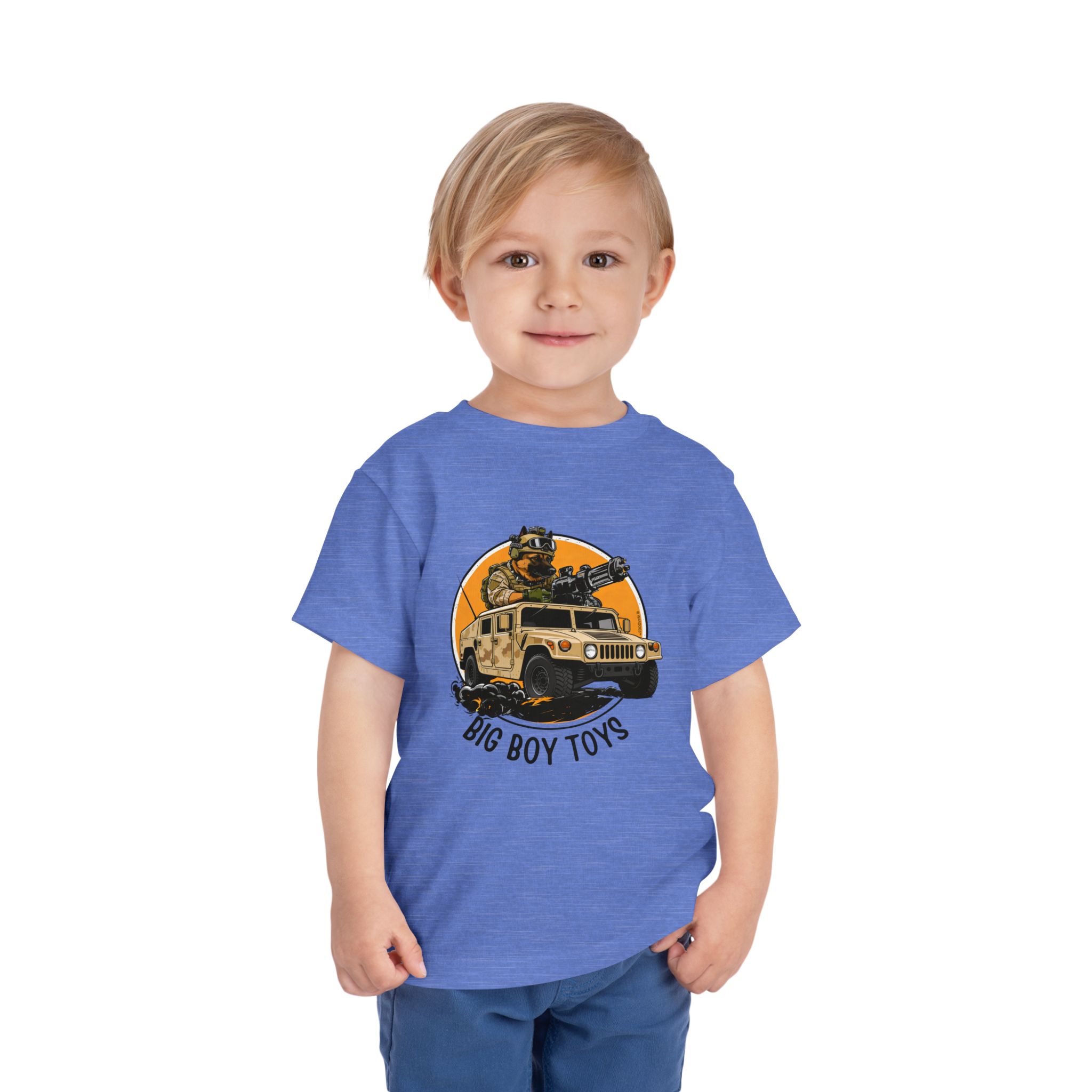 Toddlers' Adventure Tee — "Big Boy Toys" U.S. Marines Humvee & Driver Graphic - Image 12