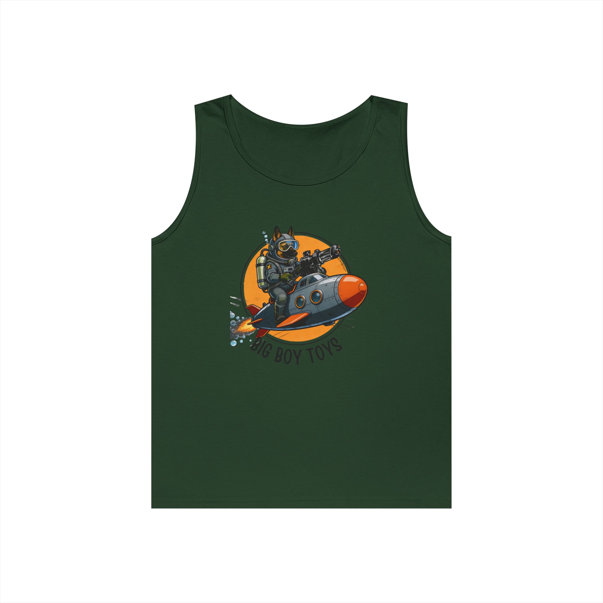US Navy — 'Big Boy Toys' Submarine Graphic Muscle Tank - black text - Image 3