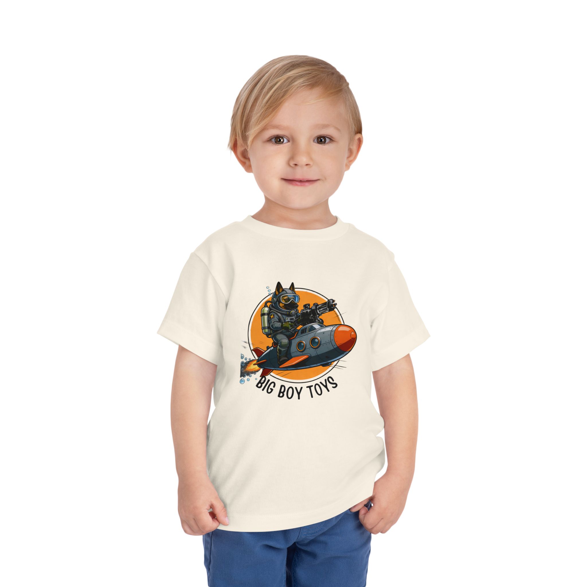 Copy of Toddler Tee — Big Boy Toys Submarine Pilot Dog Graphic Shirt - Image 9
