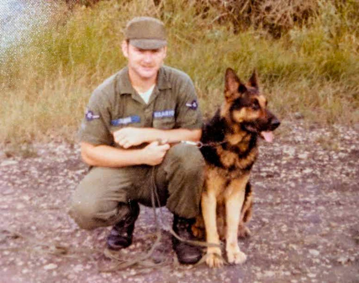 Gerald Legere with MWD MyCyn, U.S. Air Force