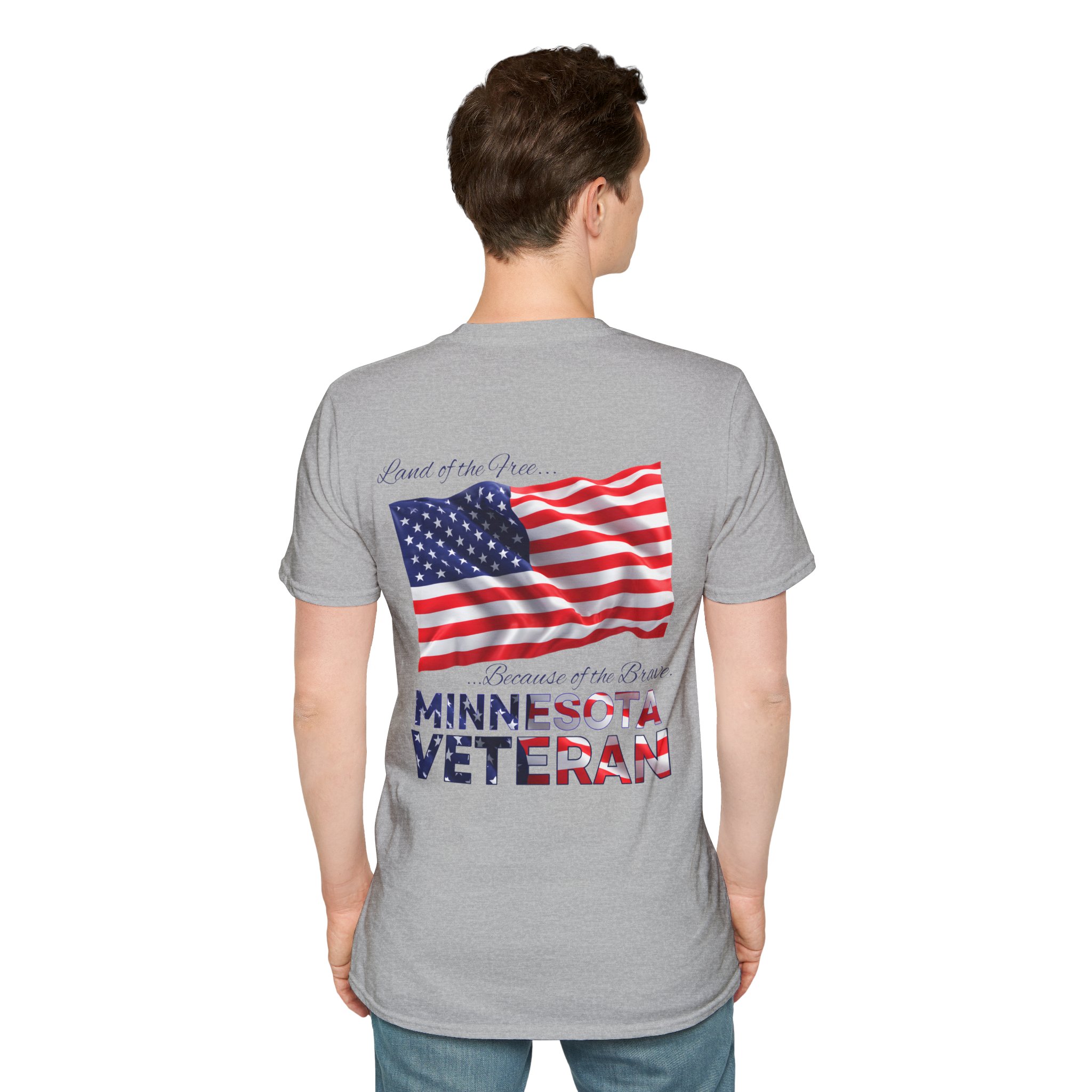 Minnesota Veteran T-Shirt — Home of the Brave American Flag Memorial Tee - Image 8