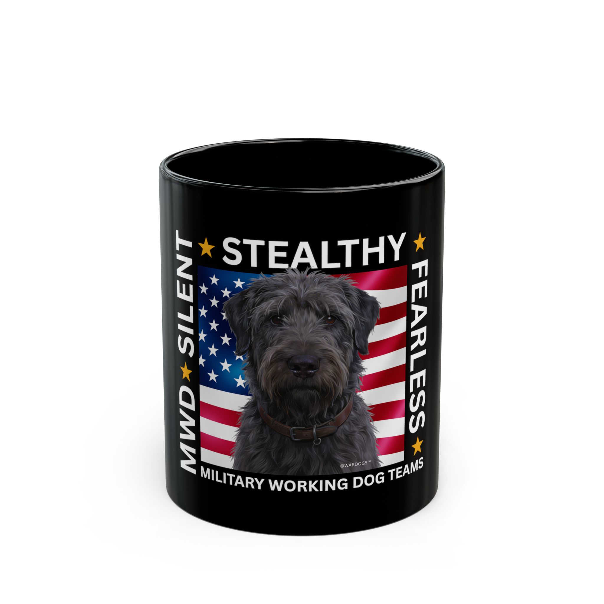 MWD "FEARLESS" Mug — Military K9 Coffee Cup (11oz/15oz) Bouvier des Flanders