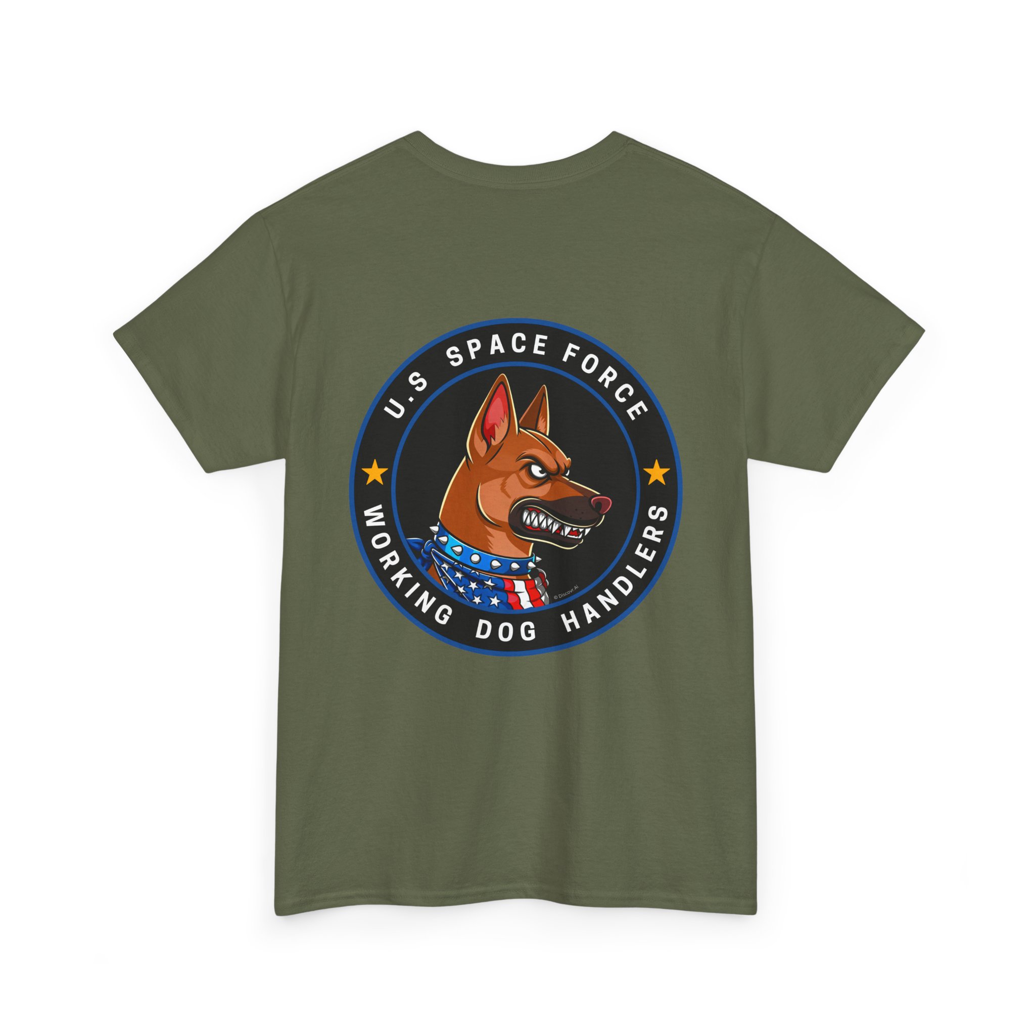 U.S. Space Force K9 Working Dog Handler T-Shirt - circle/back - Image 5