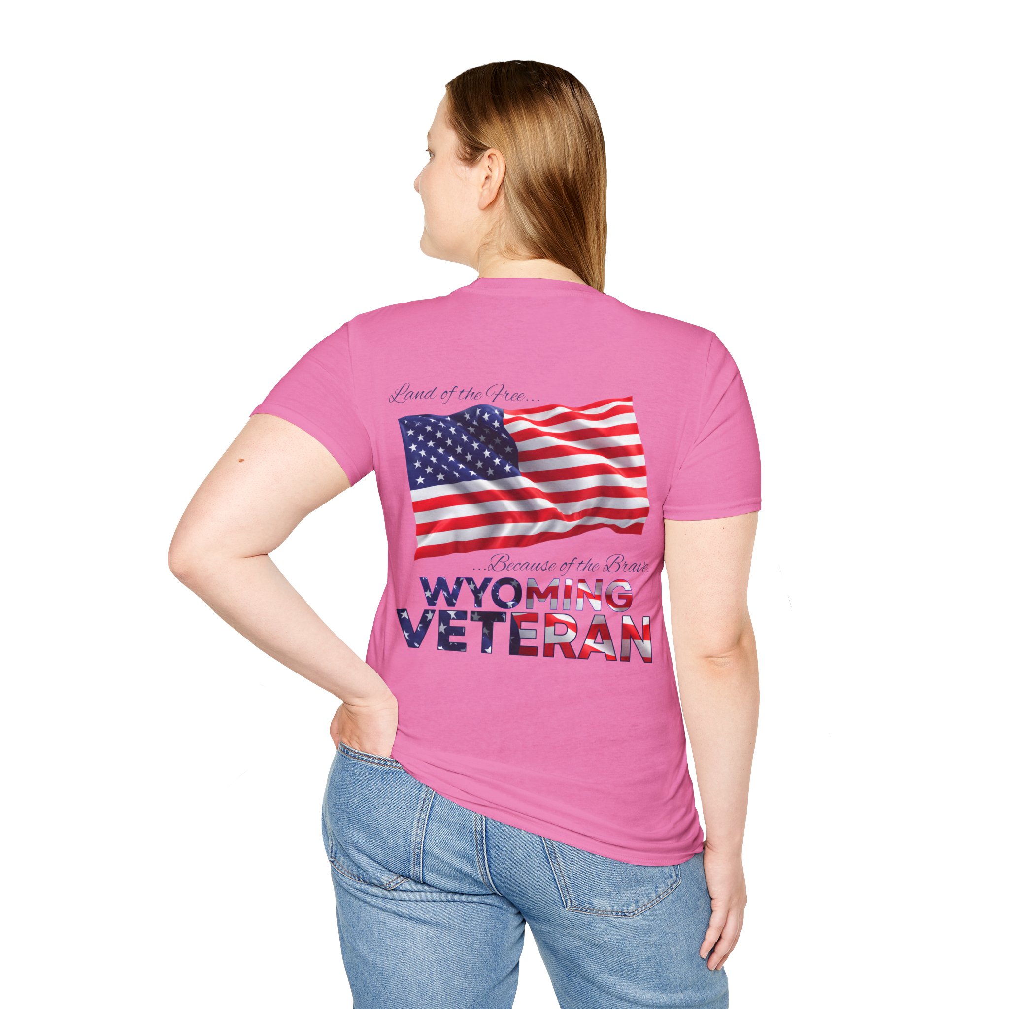 Wyoming Veteran T-Shirt — Home of the Brave American Flag Memorial Tee - Image 24
