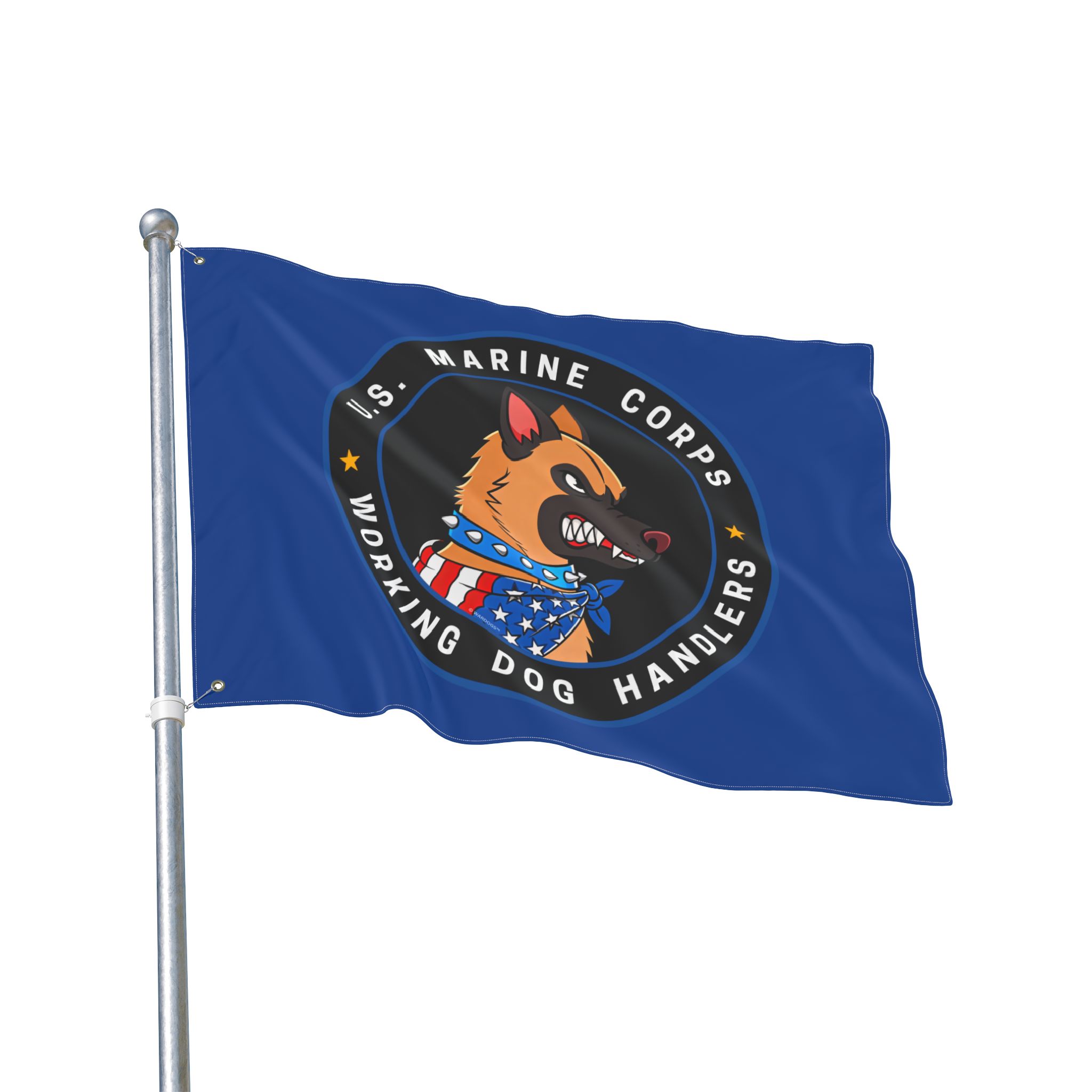 U.S. Marine Corps Dog Handlers Flag — Double-Sided Military K9 Banner -Ltd Edition Blue - Image 6