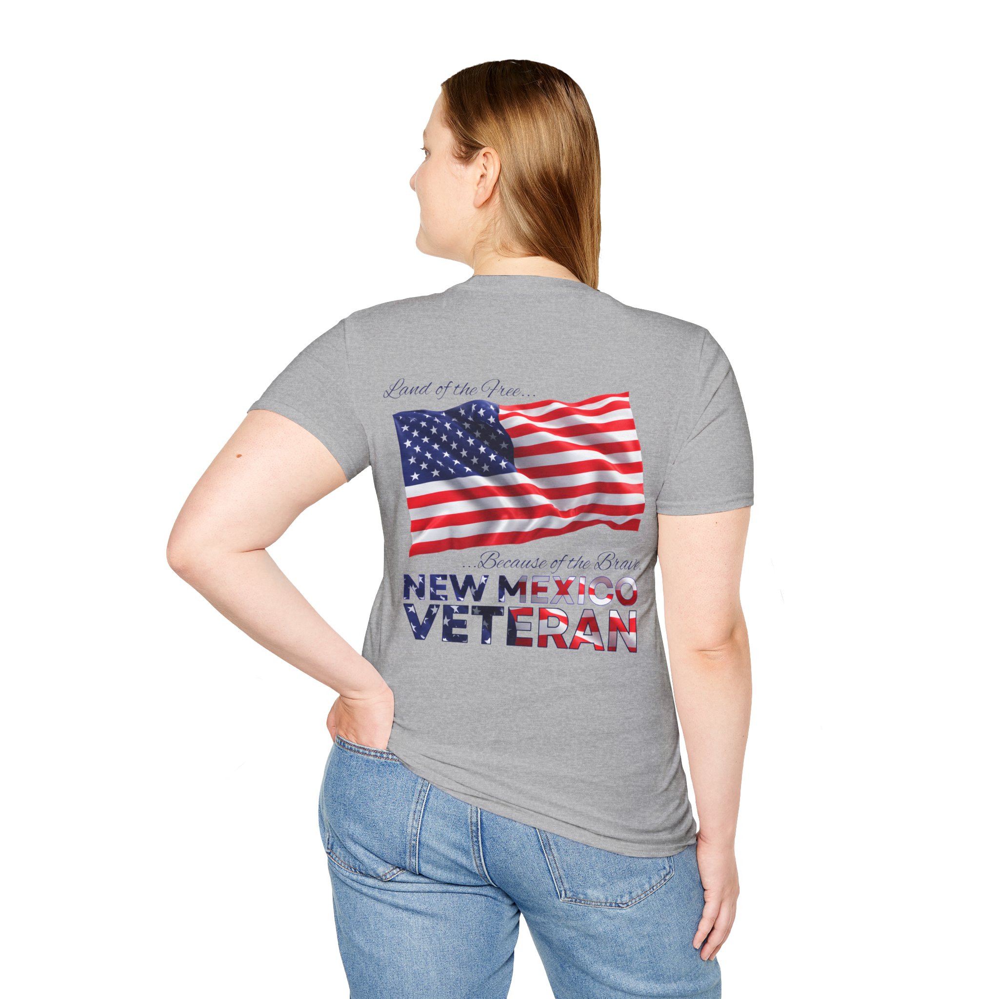 New Mexico Veteran T-Shirt — Home of the Brave American Flag Memorial Tee - Image 16