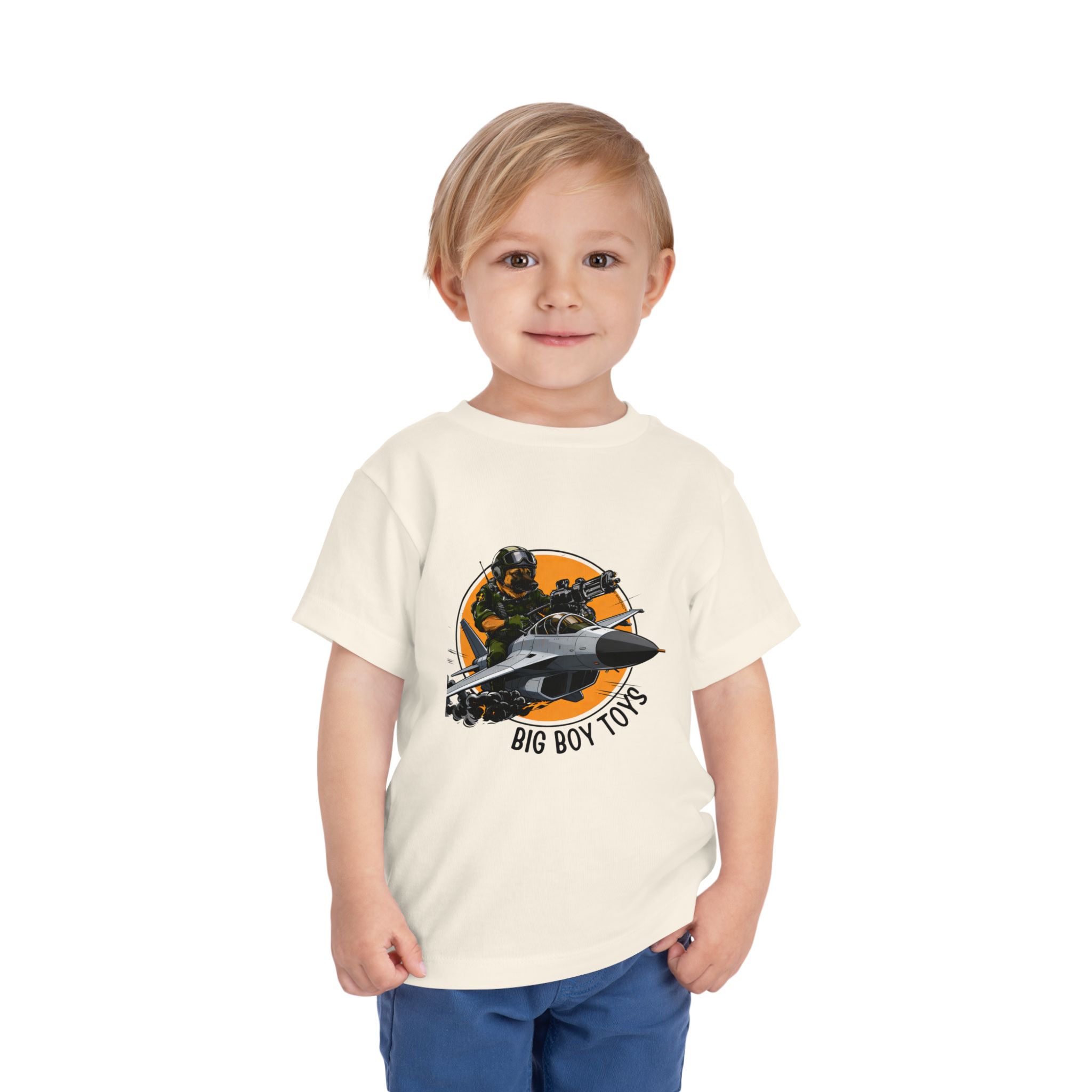 Toddler Tee - "Big Boy Toys" Air Force Jet Pilot Graphic Kids Shirt - Image 11