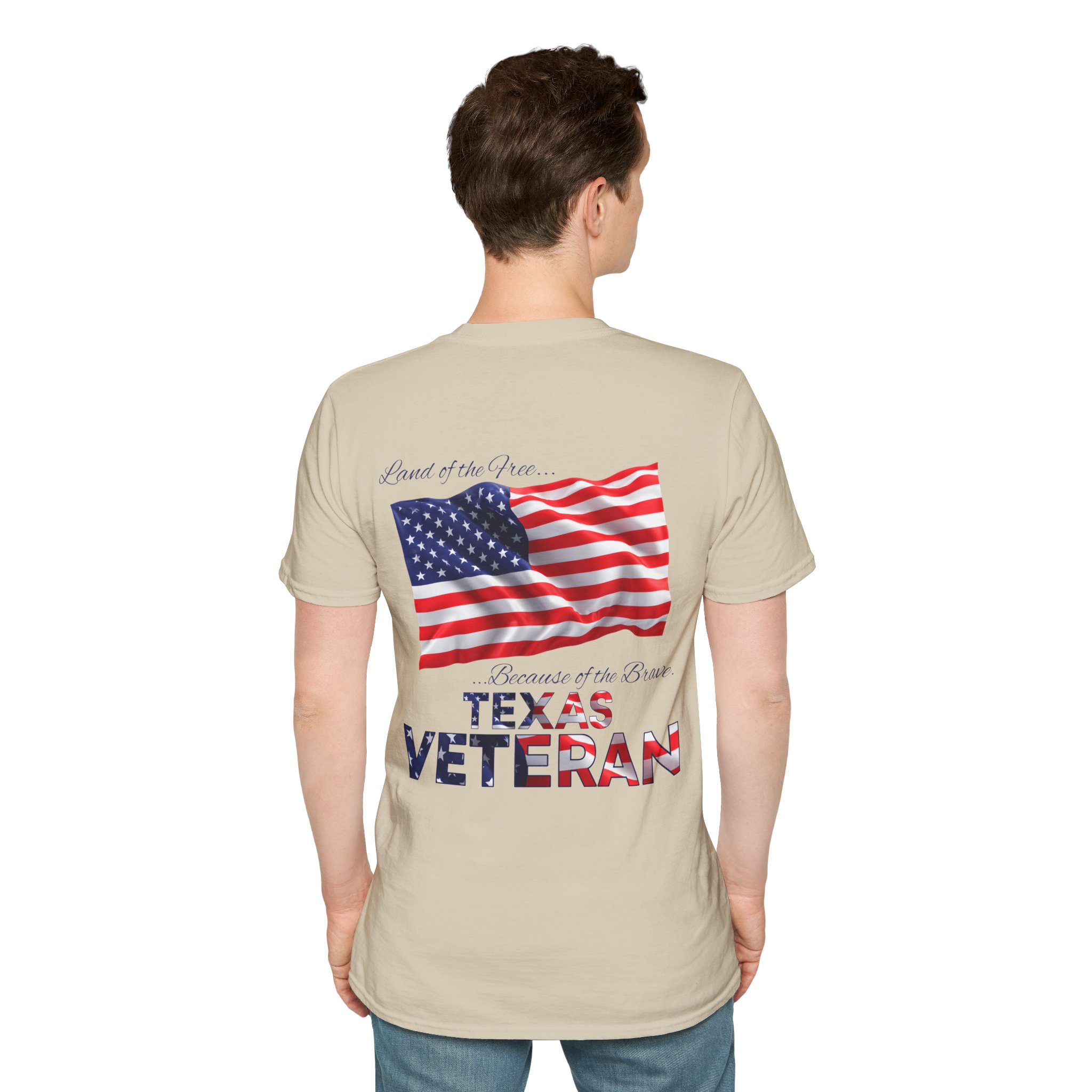 Texas Veteran T-Shirt — Home of the Brave American Flag Memorial Tee - Image 3