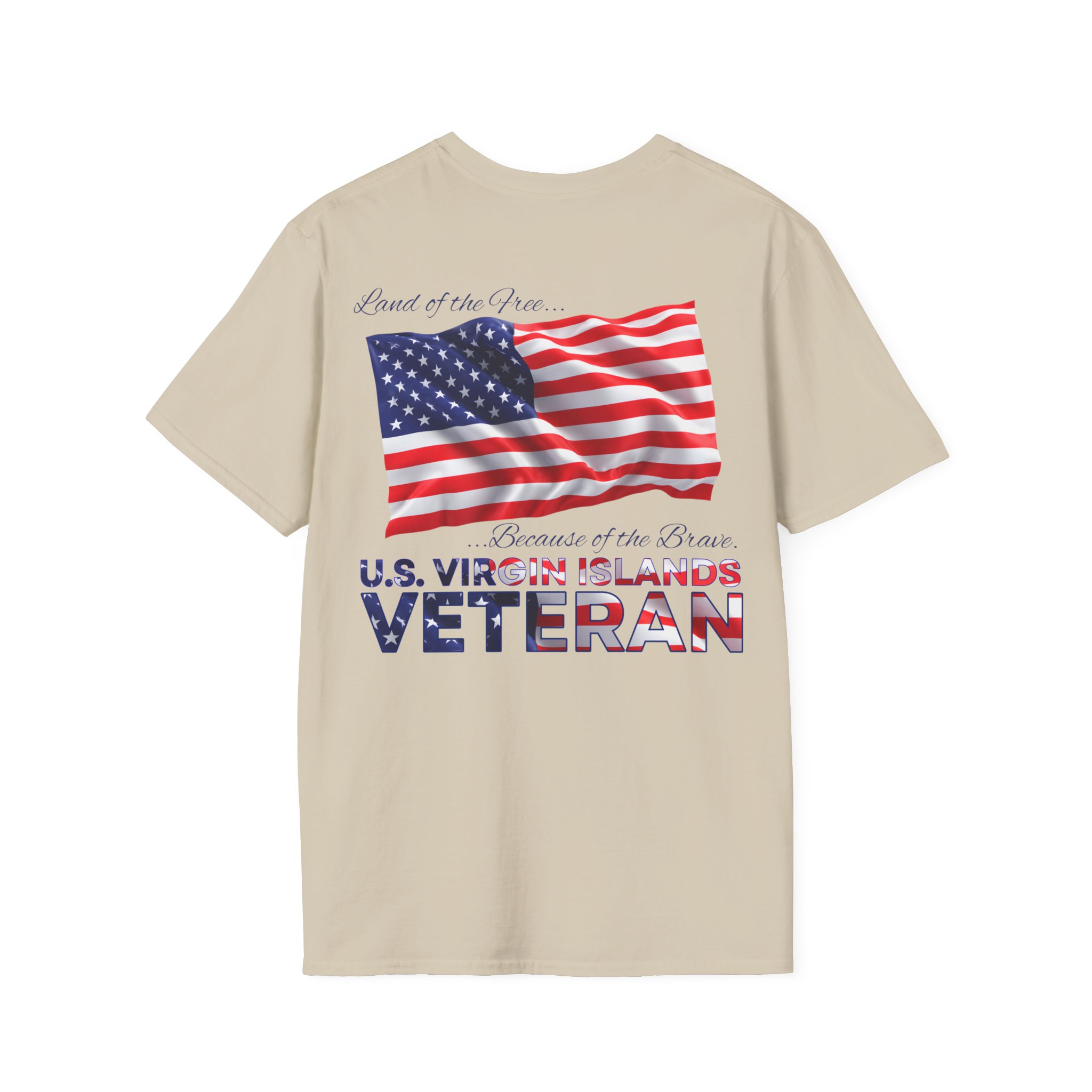 U.S. Virgin Islands Veteran T-Shirt — Home of the Brave American Flag Memorial Tee - Image 10