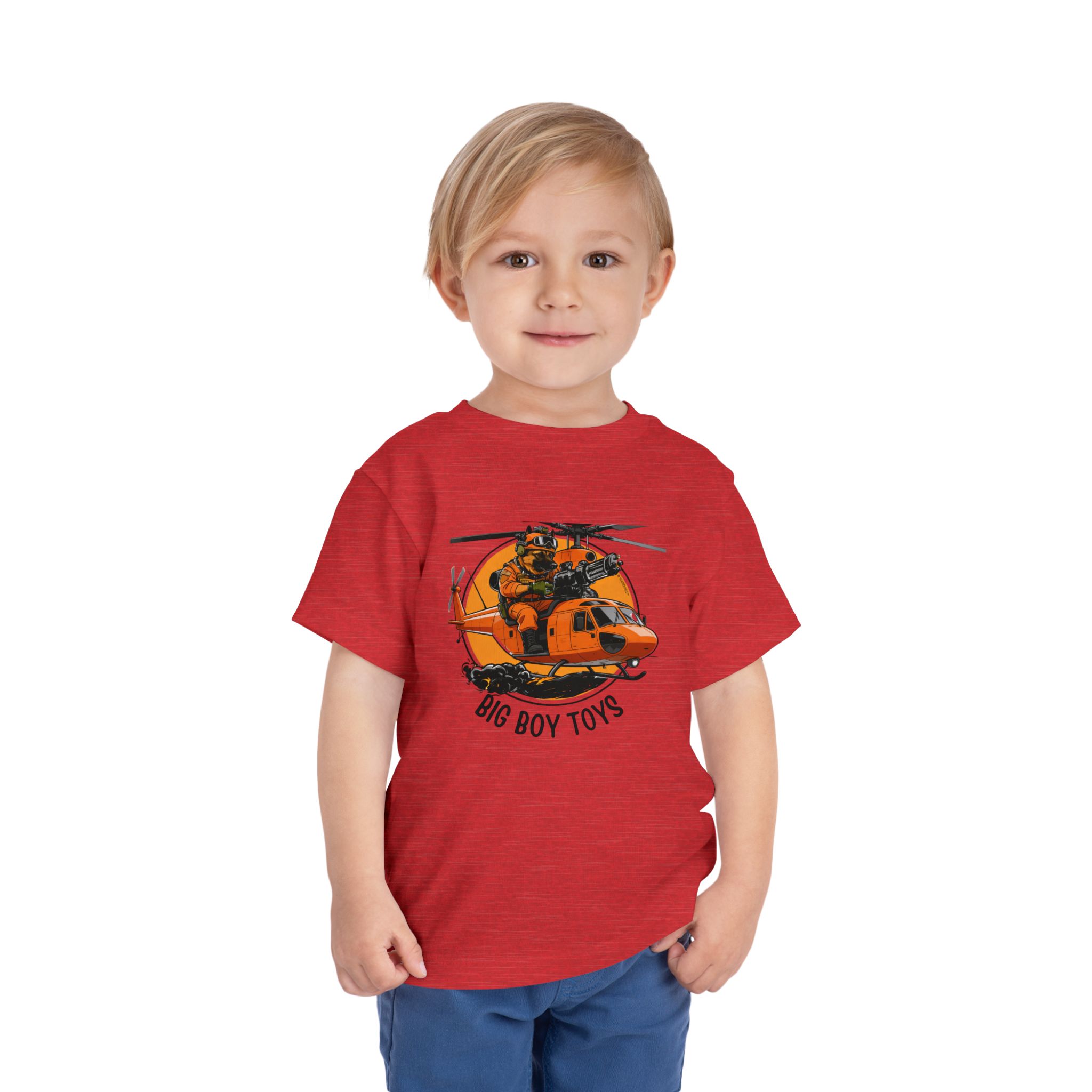 Toddler Helicopter Rescue Tee — Orange Rescue Coast Guard Chopper Graphic - Image 21