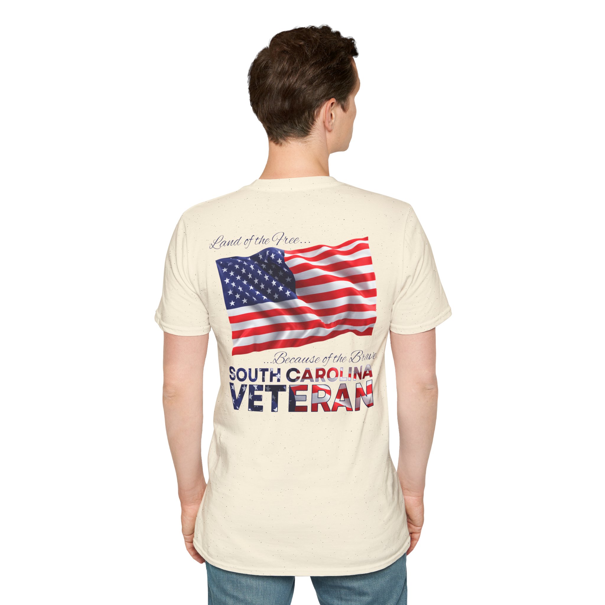 South Carolina Veteran T-Shirt — Home of the Brave American Flag Memorial Tee - Image 11