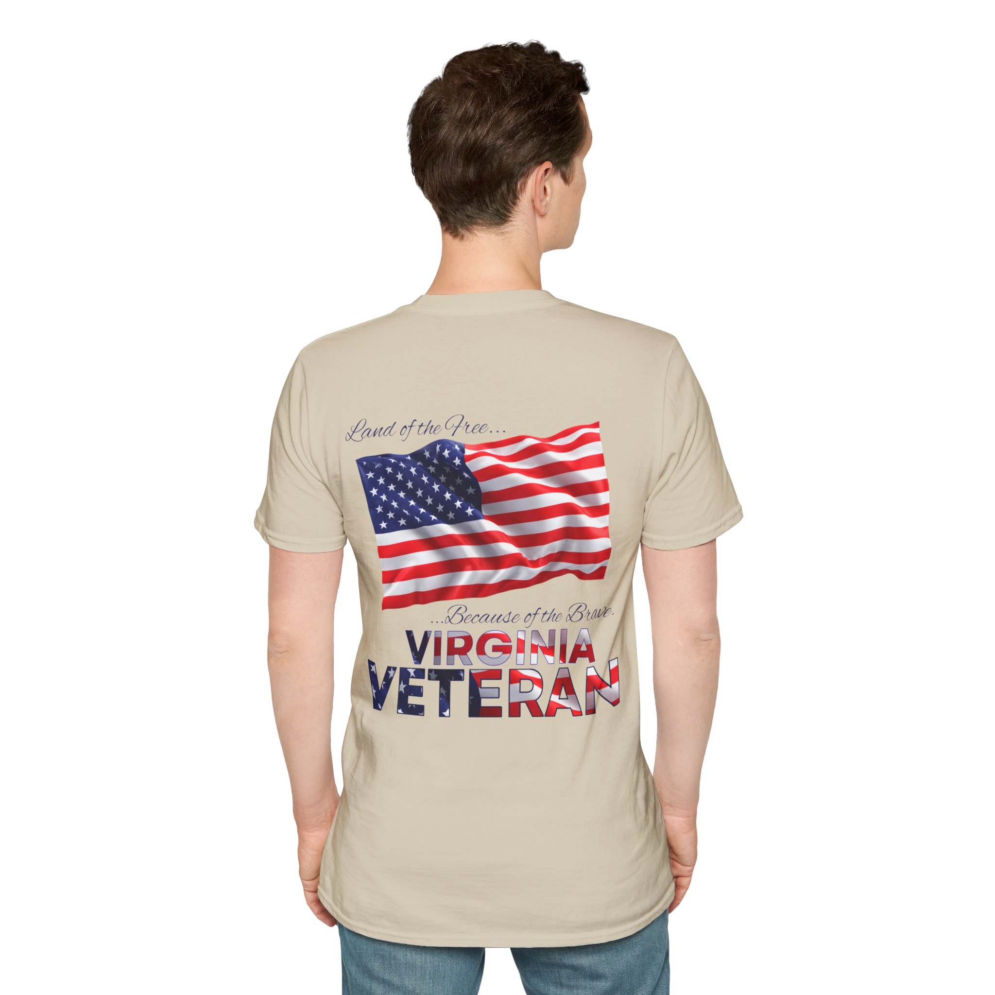 Virginia Veteran T-Shirt — Home of the Brave American Flag Memorial Tee - Image 10