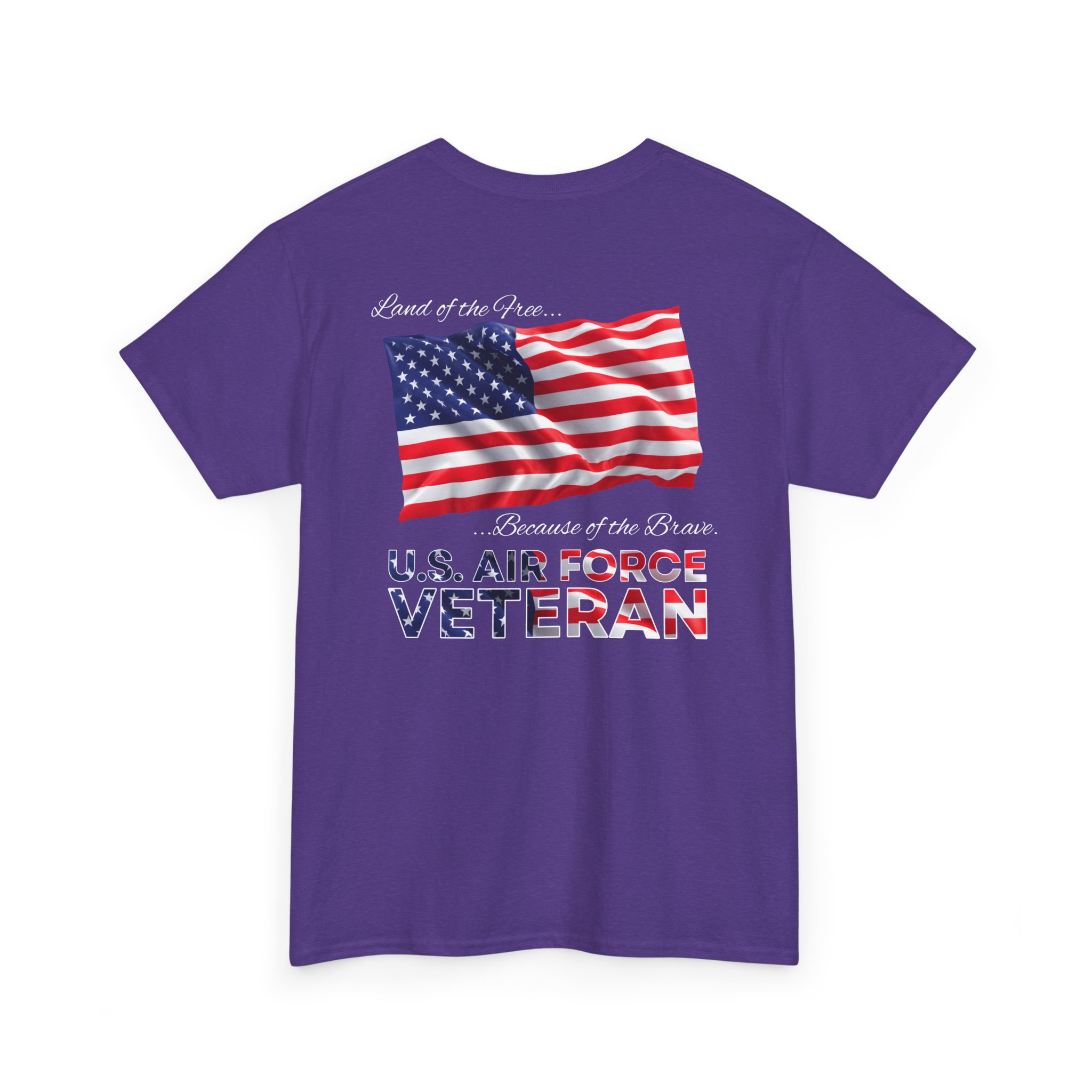U.S. Air Force Veteran T‑Shirt — American Flag Tribute Tee - White Text - Image 12