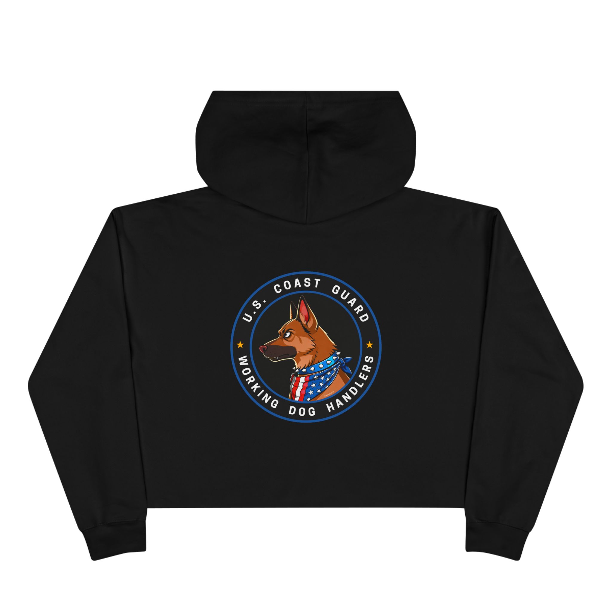 Crop Hoodie — U.S. Coast Guard Working Dog Handler Emblem - Image 2