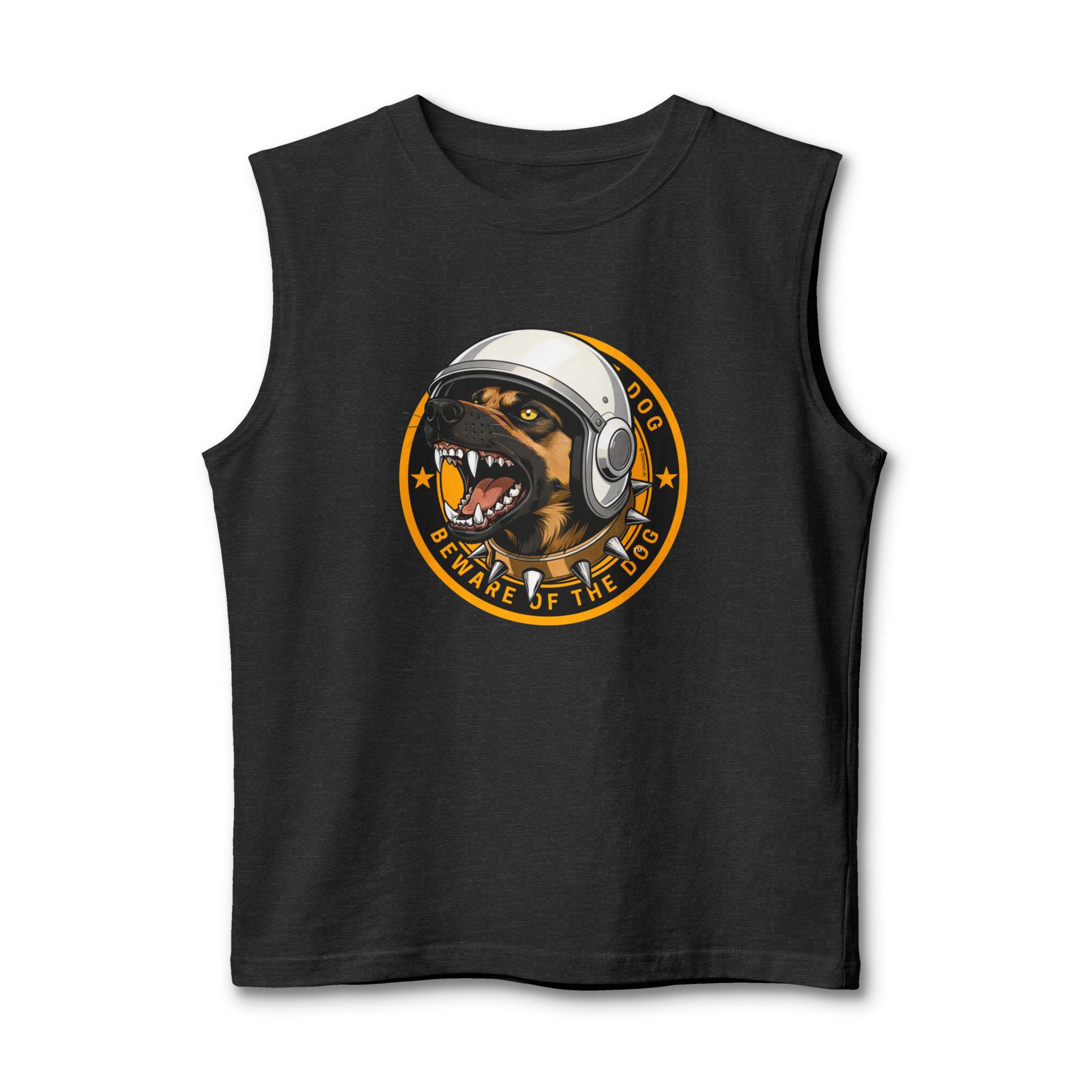 "Beware of the Dog" Astronaut Muscle Tank - US Space Force K9 - Image 12