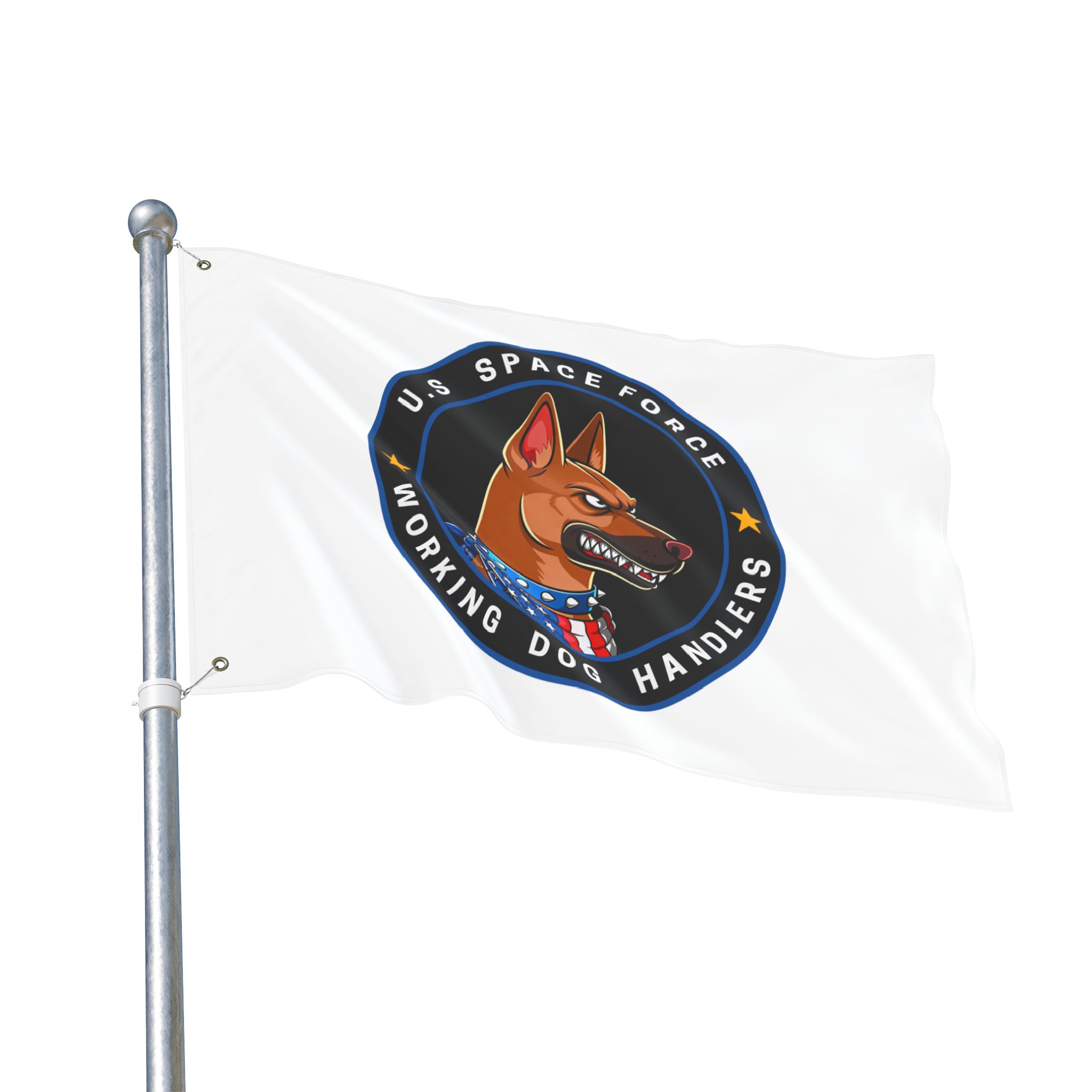 United States Space Force Dog Handlers Flag — Double-Sided Military K9 Banner - Blue Ltd. Ed. - Image 4
