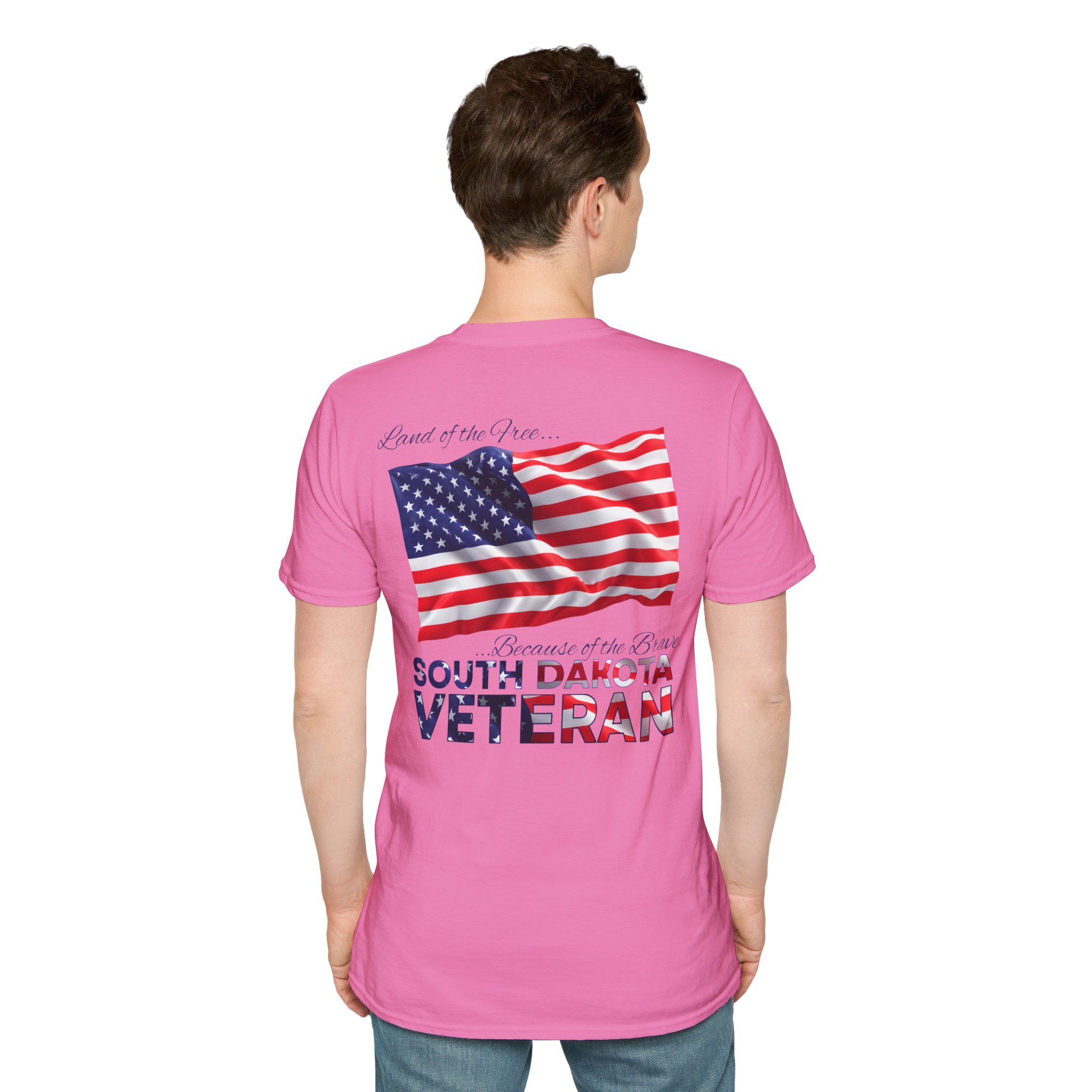 South Dakota Veteran T-Shirt — Home of the Brave American Flag Memorial Tee - Image 7