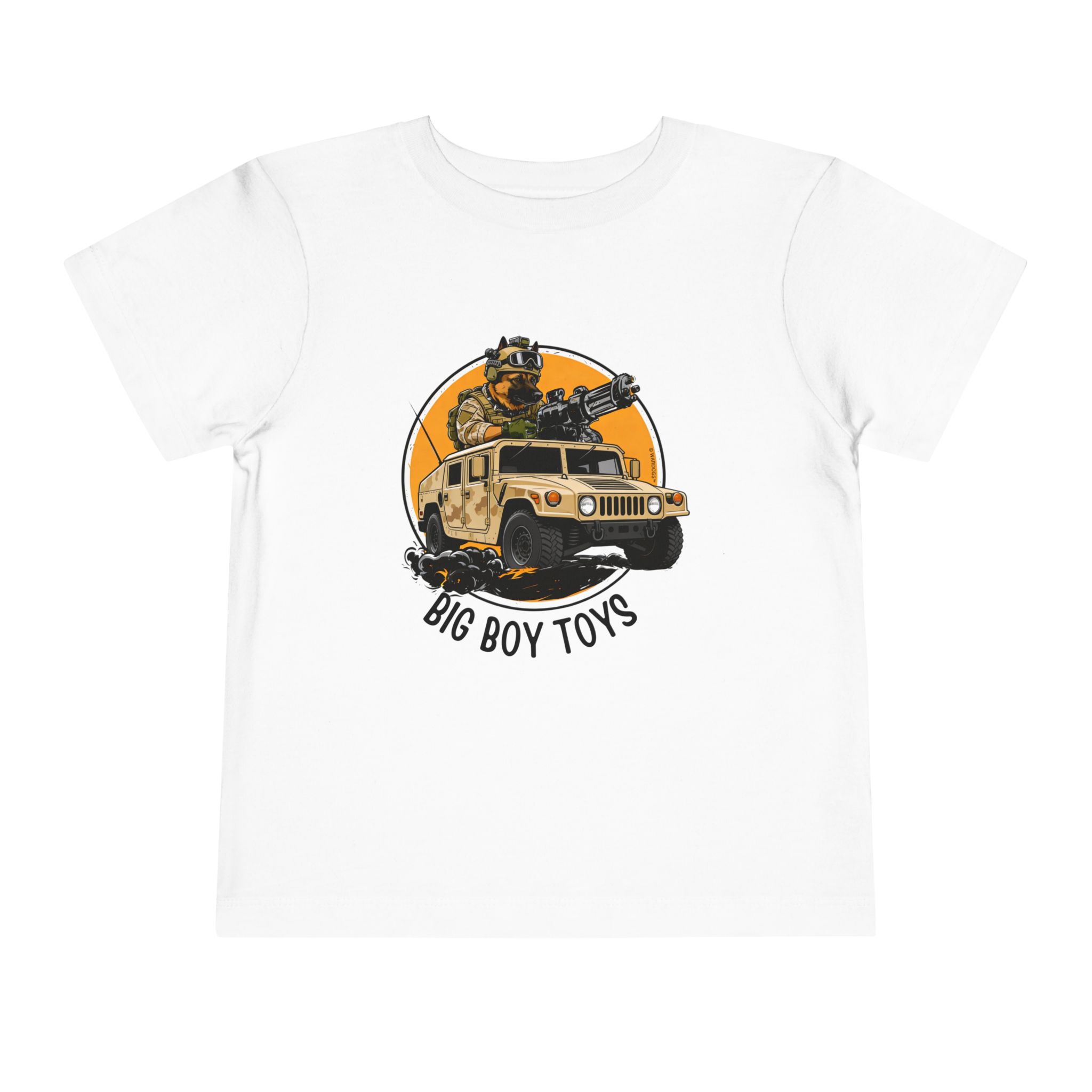 Toddlers' Adventure Tee — "Big Boy Toys" U.S. Marines Humvee & Driver Graphic
