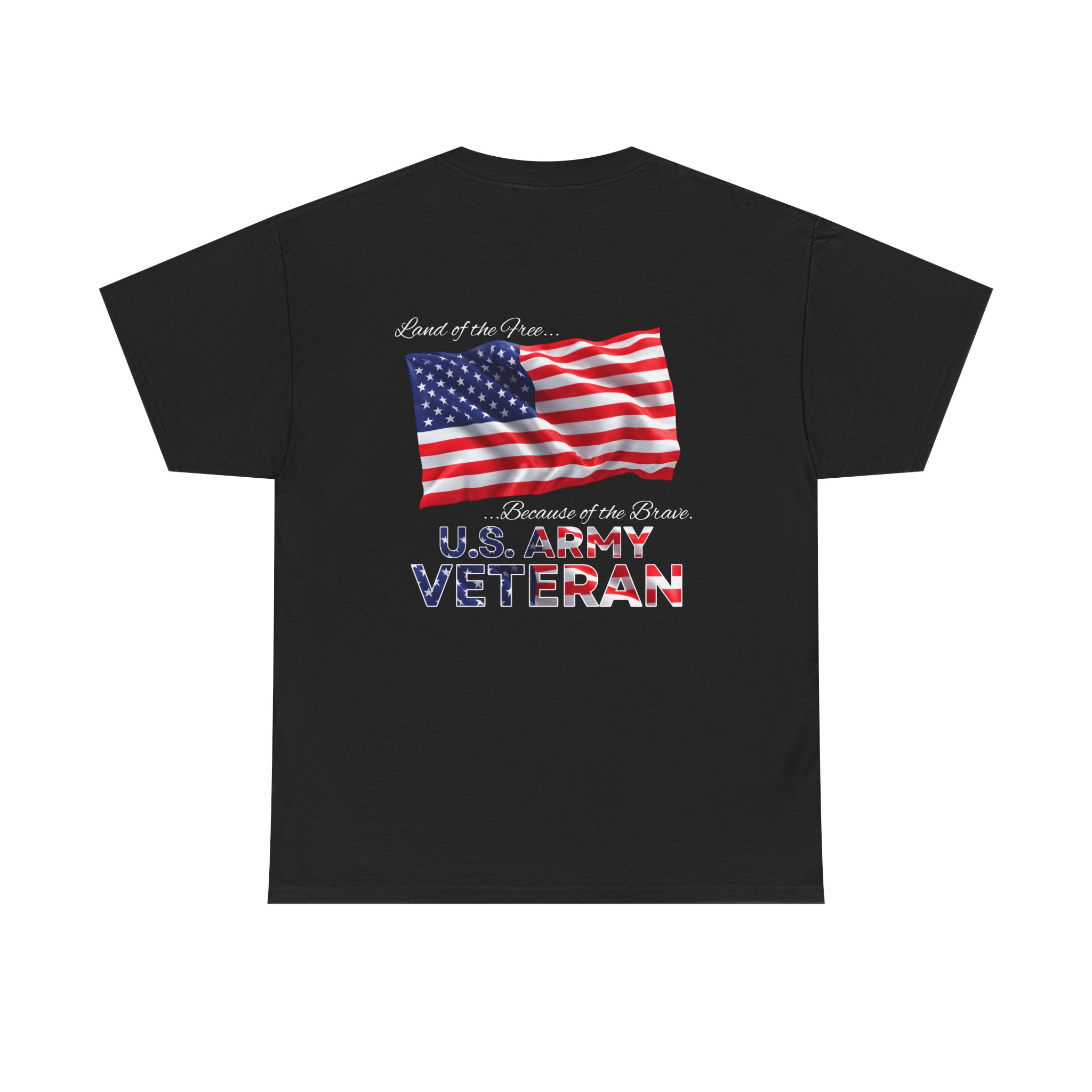 U.S. Army Veteran T‑Shirt — American Flag Tribute Tee - White Text - Image 6