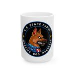 Military Working Dog Mug – U.S. Space Force K9 Ceramic Coffee Cup (11oz/15oz)