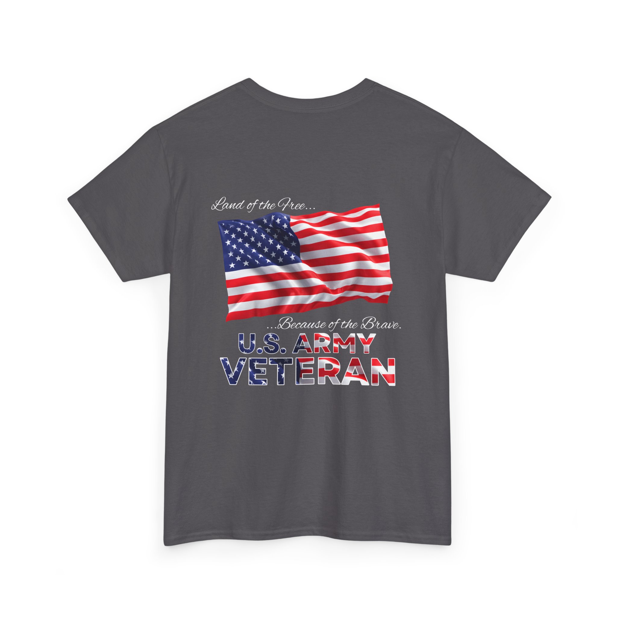U.S. Army Veteran T‑Shirt — American Flag Tribute Tee - White Text - Image 16