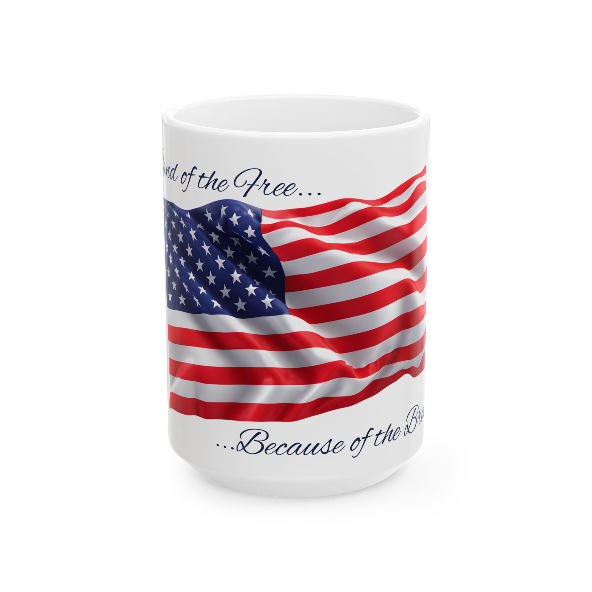 Patriot Ceramic Mug — Land of the Free American Flag Coffee Cup 11oz/15oz - Image 5