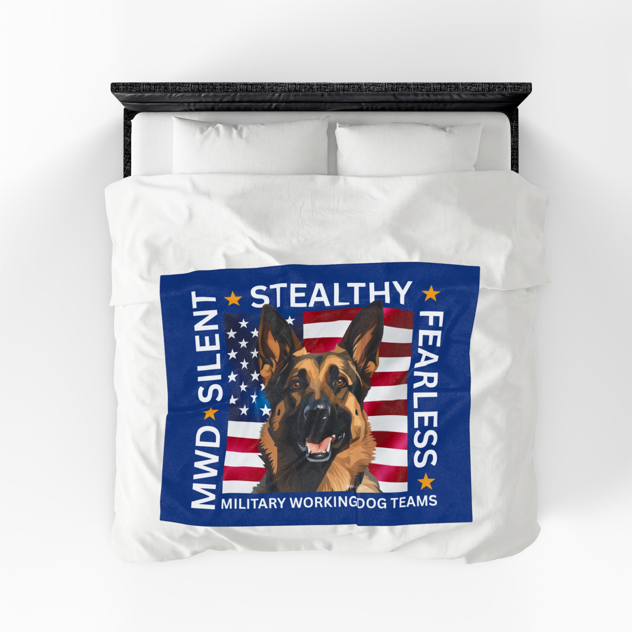 Velveteen Blanket - Silent. Stealthy. Fearless. German Shepherd Art. - Image 5