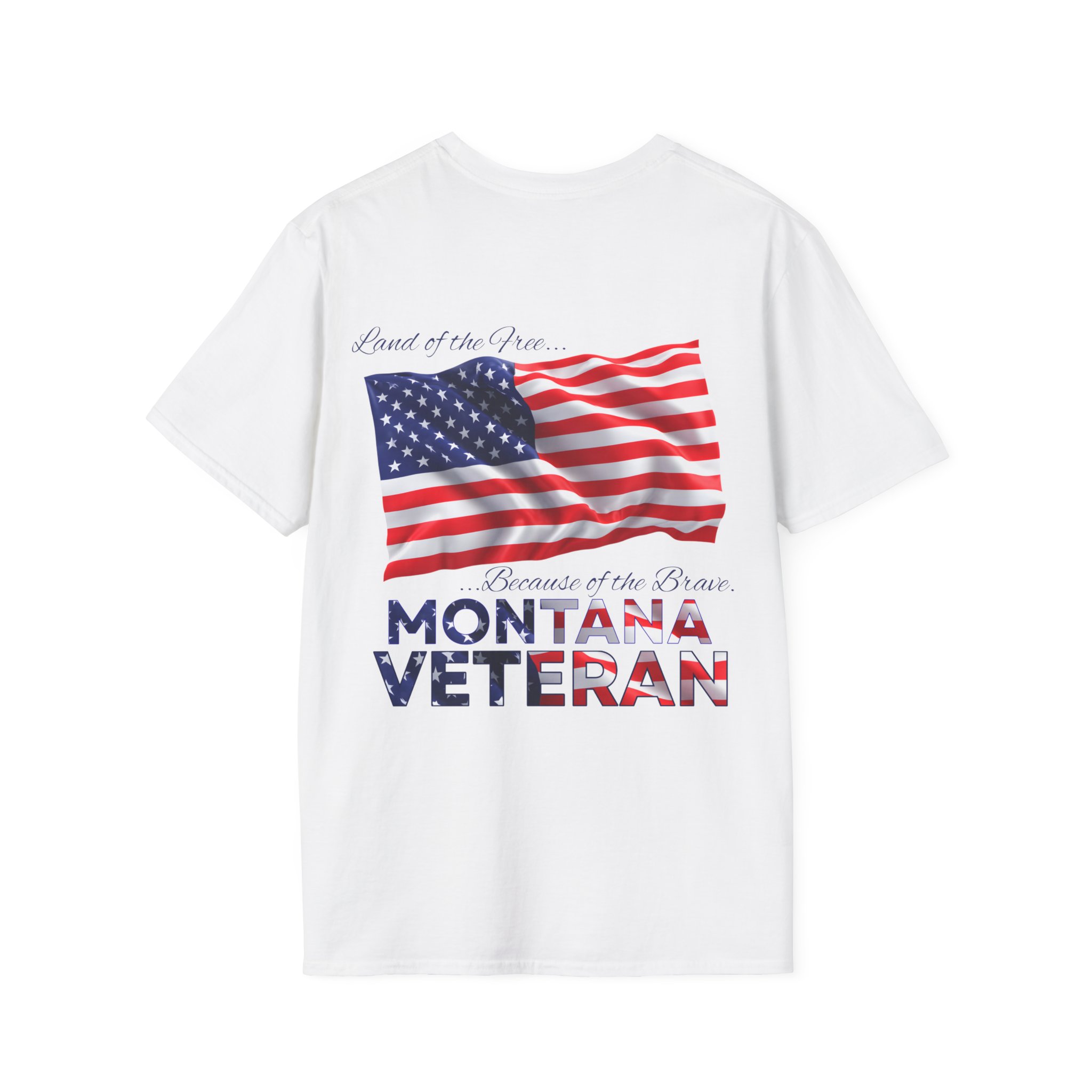 Montana Veteran T-Shirt — Home of the Brave American Flag Memorial Tee - Image 5