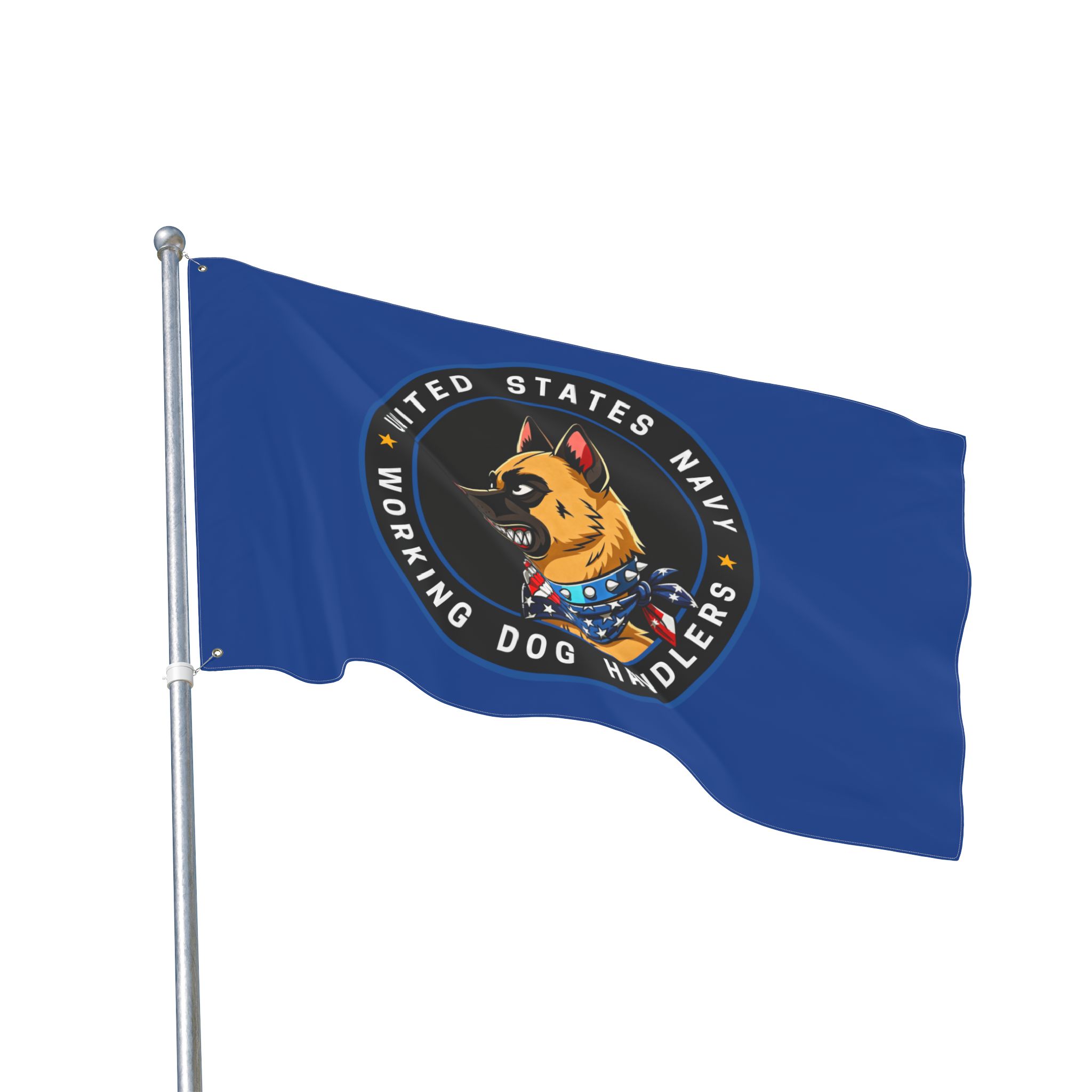 United States Navy Working Dog Handlers Flag — Double-Sided Military K9 Banner - Ltd Blue Edition - Image 8