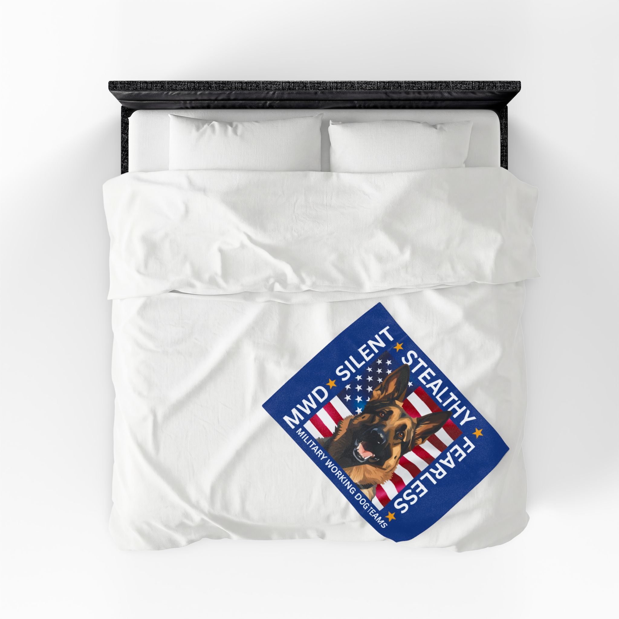 Velveteen Blanket - Silent. Stealthy. Fearless. German Shepherd Art. - Image 15