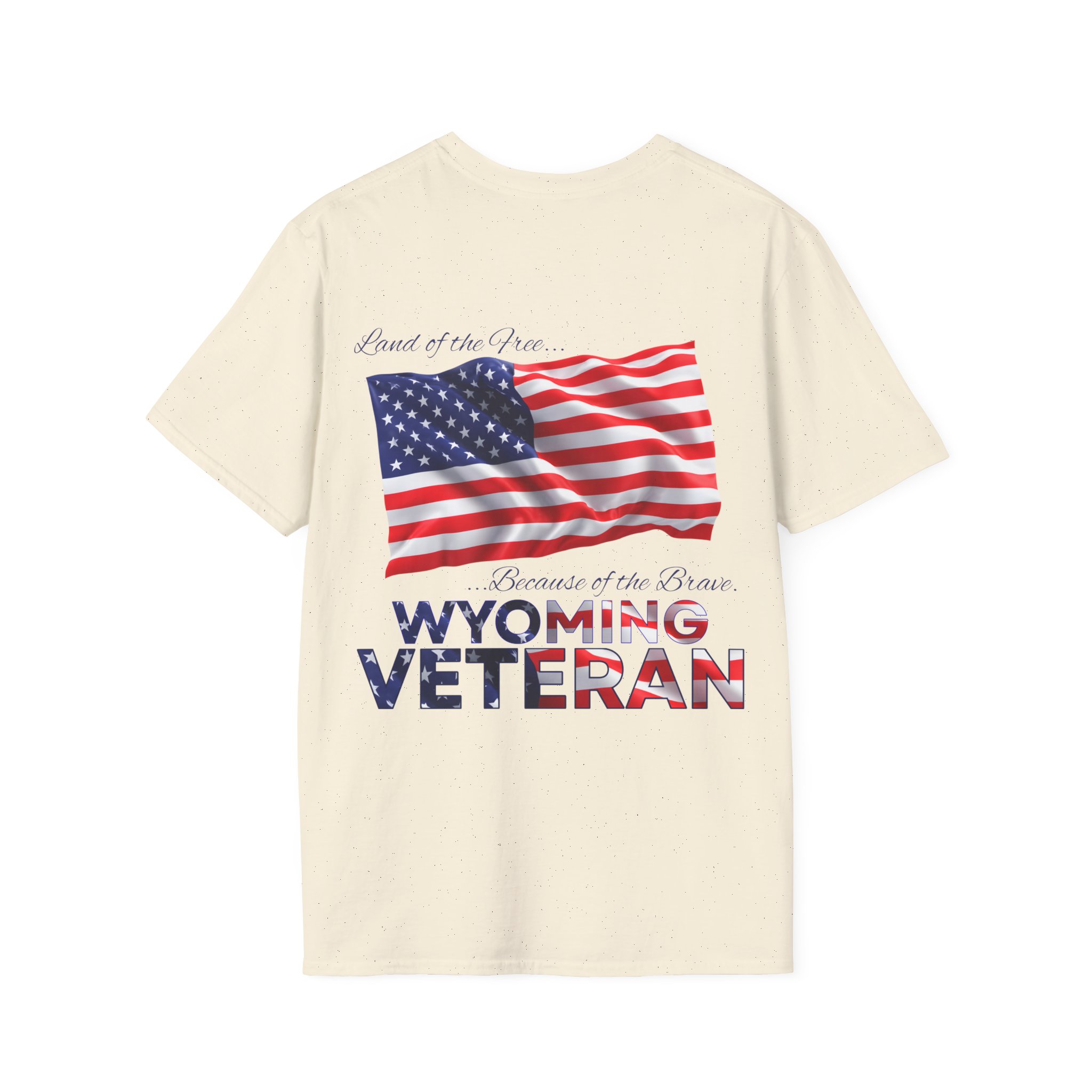 Wyoming Veteran T-Shirt — Home of the Brave American Flag Memorial Tee - Image 10