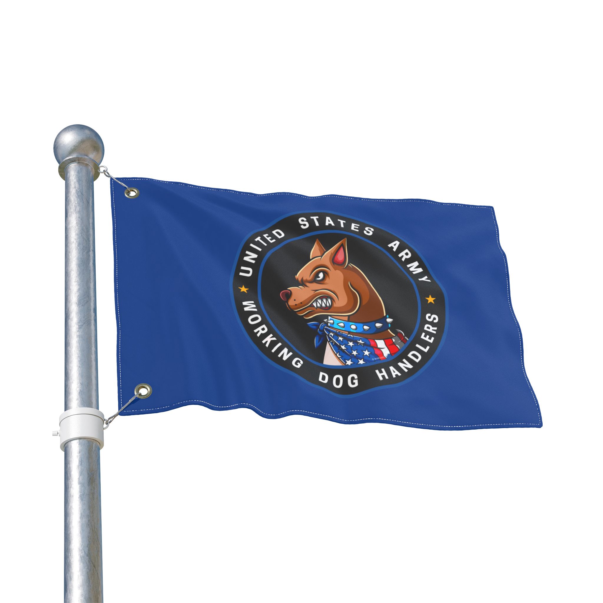 United States Army Working Dog Handlers Flag — Double-Sided Military K9 Banner - Ltd Blue Ed. - Image 2