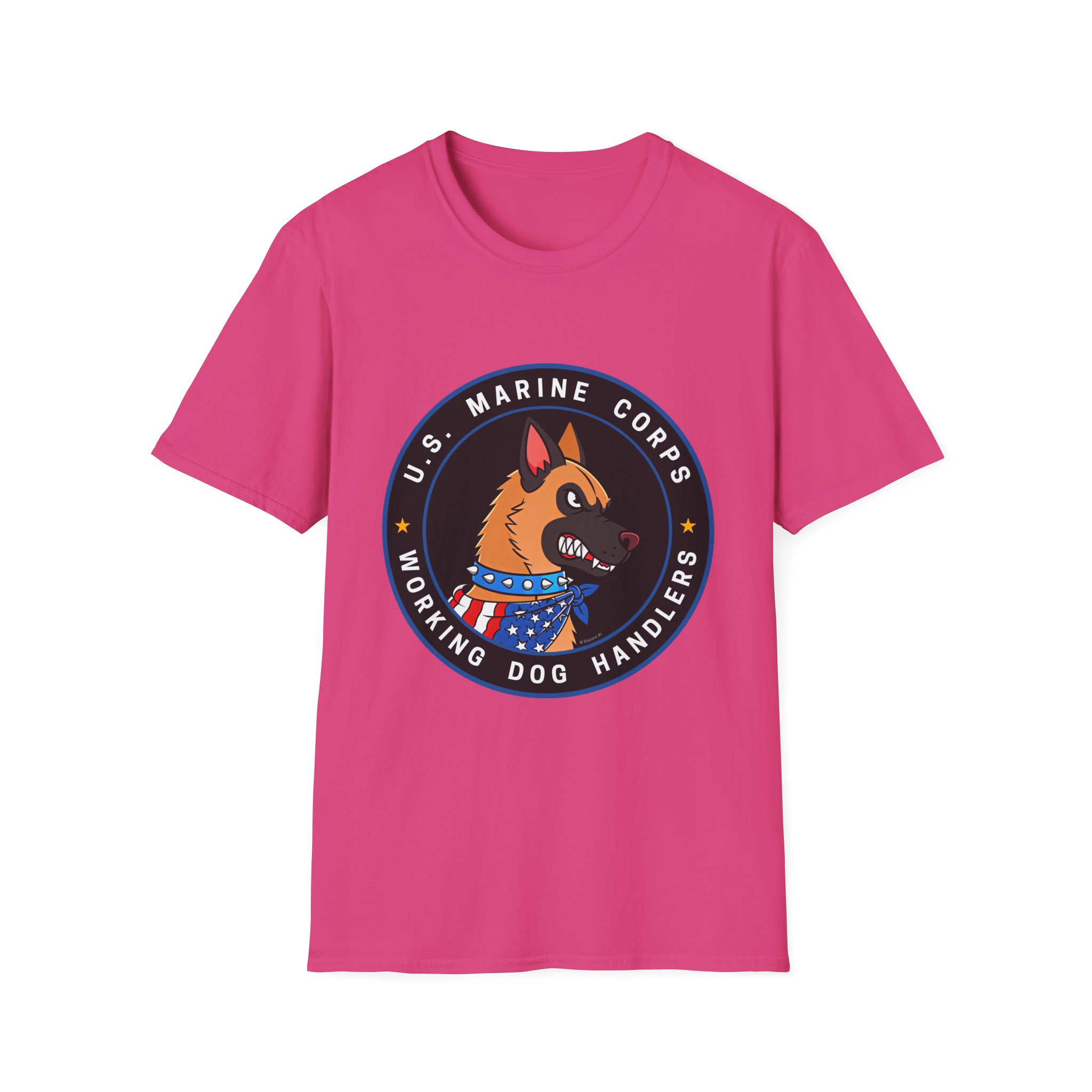 U.S. Marine Corps Working Dog Handlers T-Shirt - circle/front - Image 11
