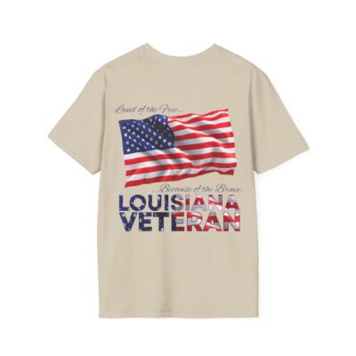 Louisiana Veteran T-Shirt — Proud American Flag Military Tribute
