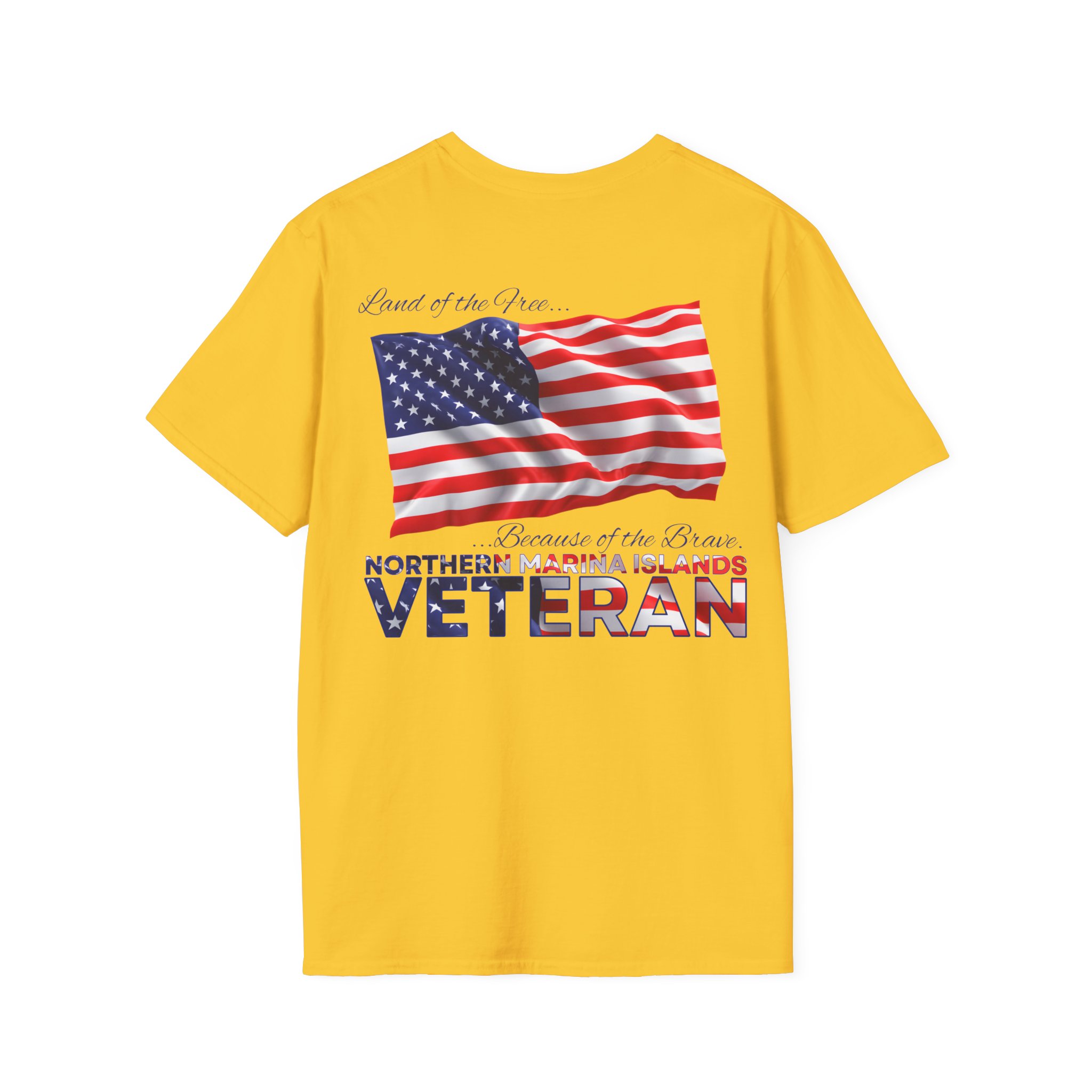 Northern Marina Islands Veteran T-Shirt — Home of the Brave American Flag Memorial Tee - Image 17