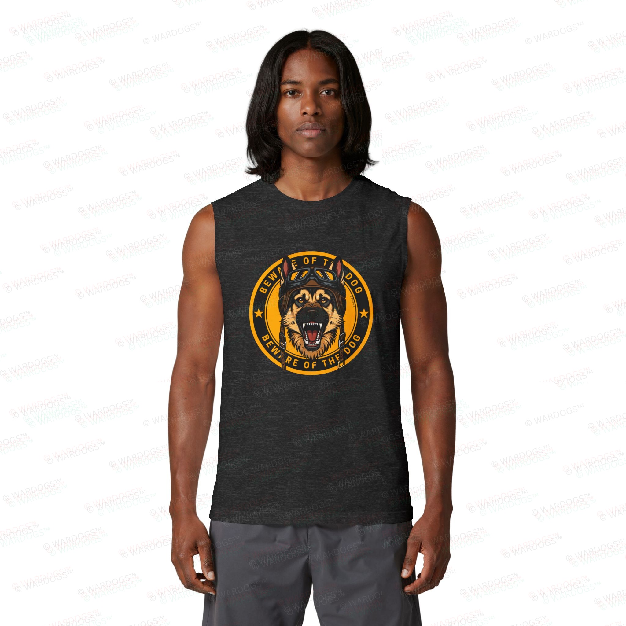 US AIR FORCE Guard Dog Muscle Tank — 'Beware of the Dog' Graphic