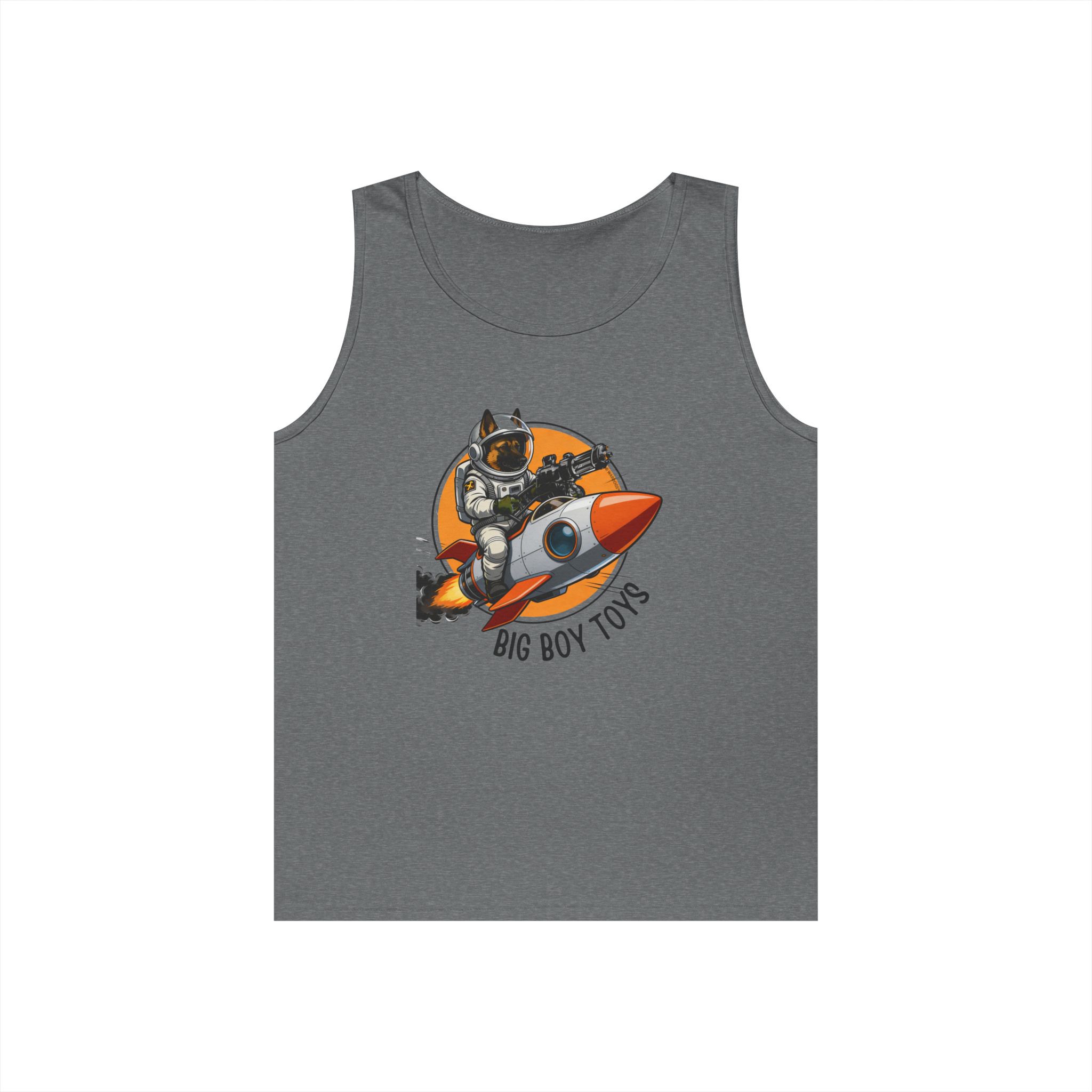USSF "Big Boy Toys" — Astronaut Rocketship Graphic Tank - black text - Image 2