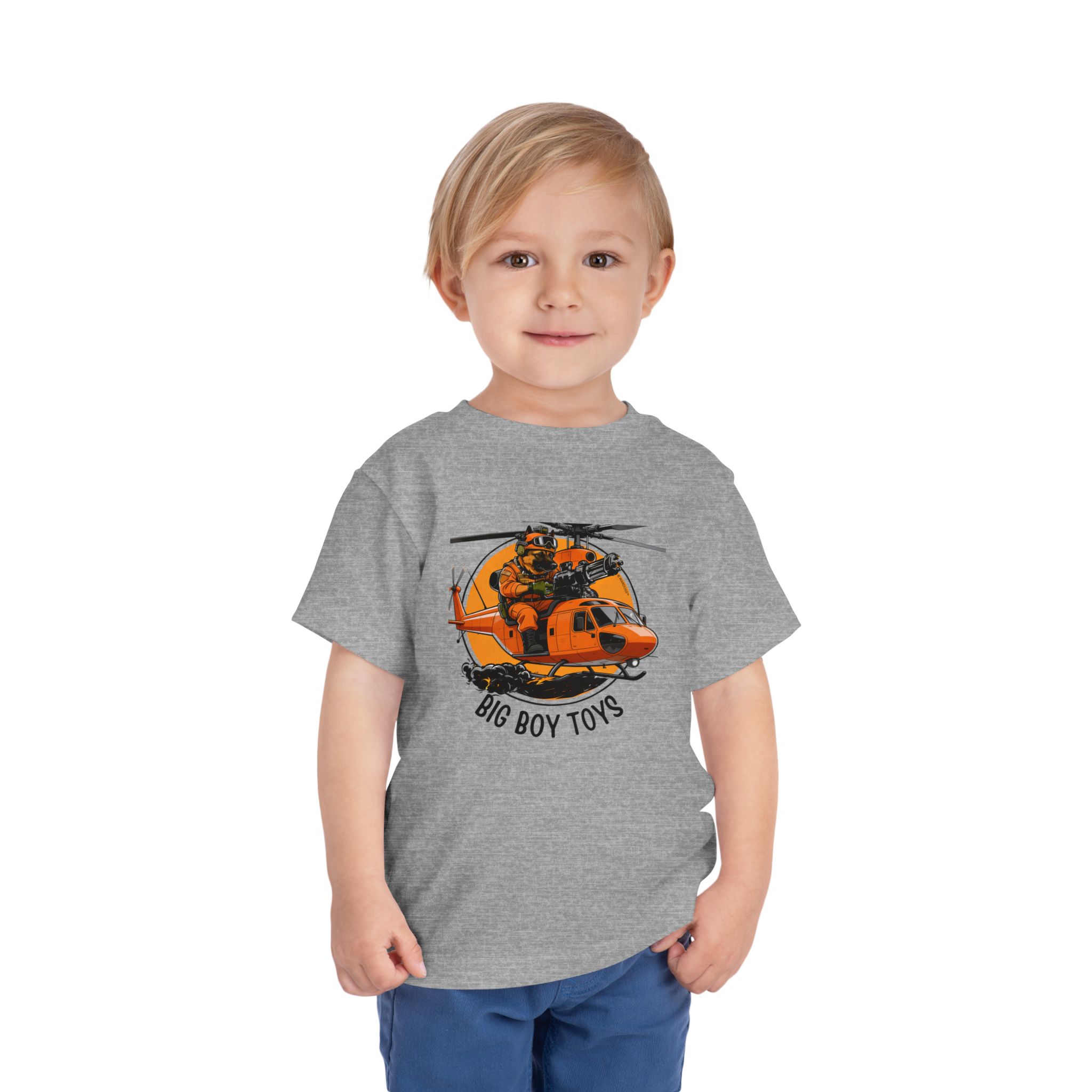 Toddler Helicopter Rescue Tee — Orange Rescue Coast Guard Chopper Graphic - Image 17