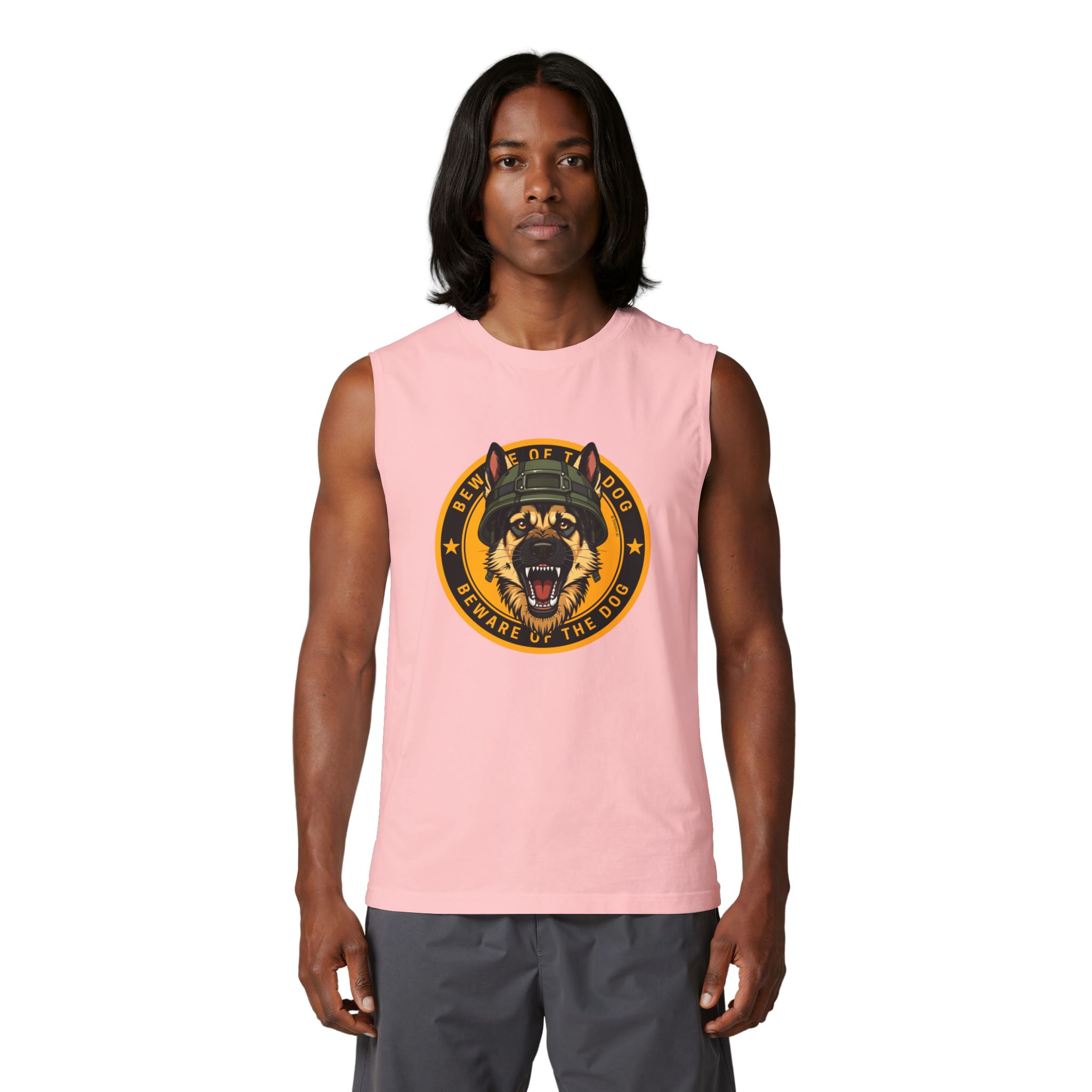 Beware The Dog Muscle Tank — K9 Graphic Tank Top | US ARMY - Image 12